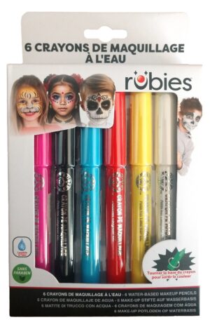 Aqua-Schminkstifte für Kinder Make-up 6 Punkt bunt