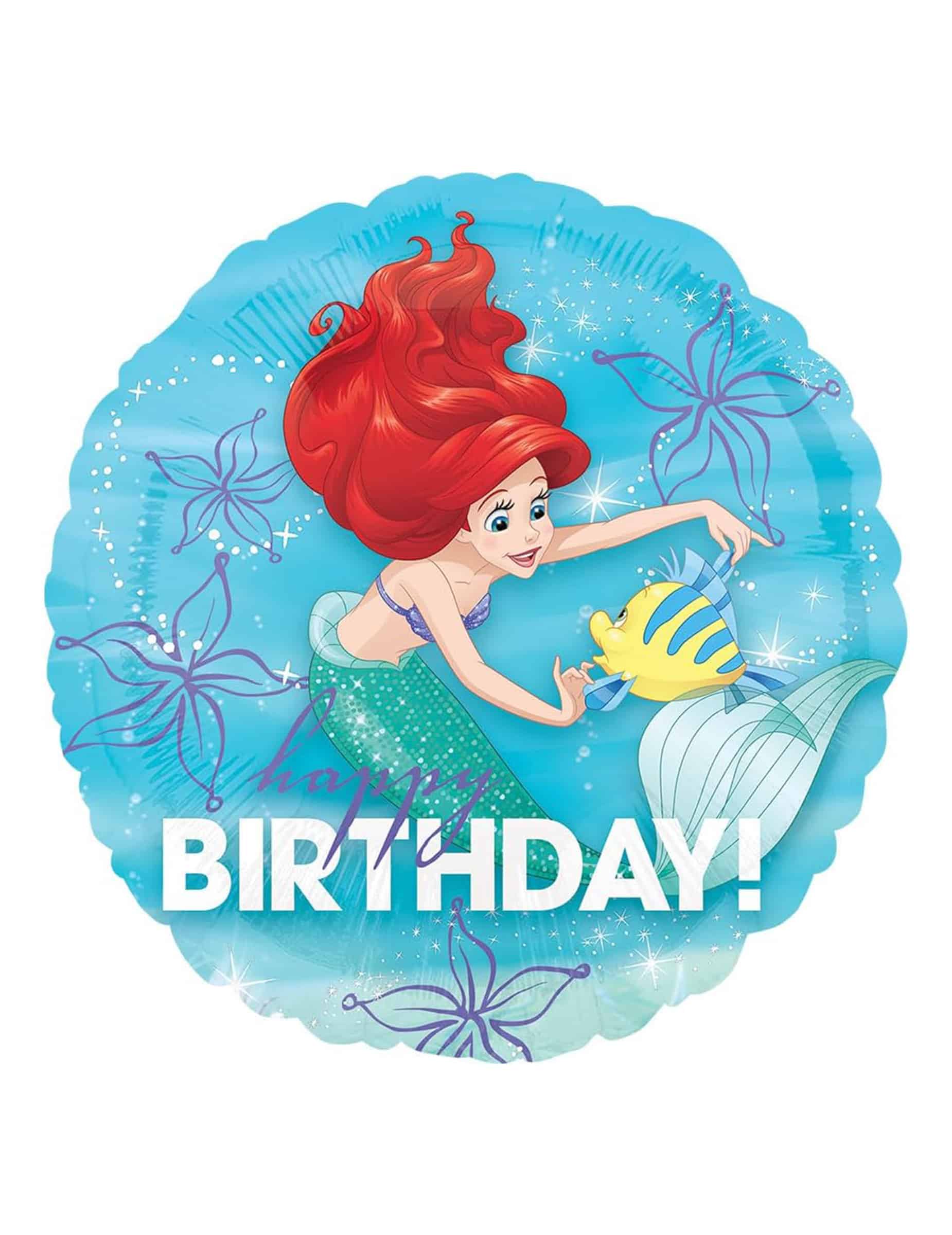 Arielle die Meerjungfrau Happy Birthday Folienballon 43 cm