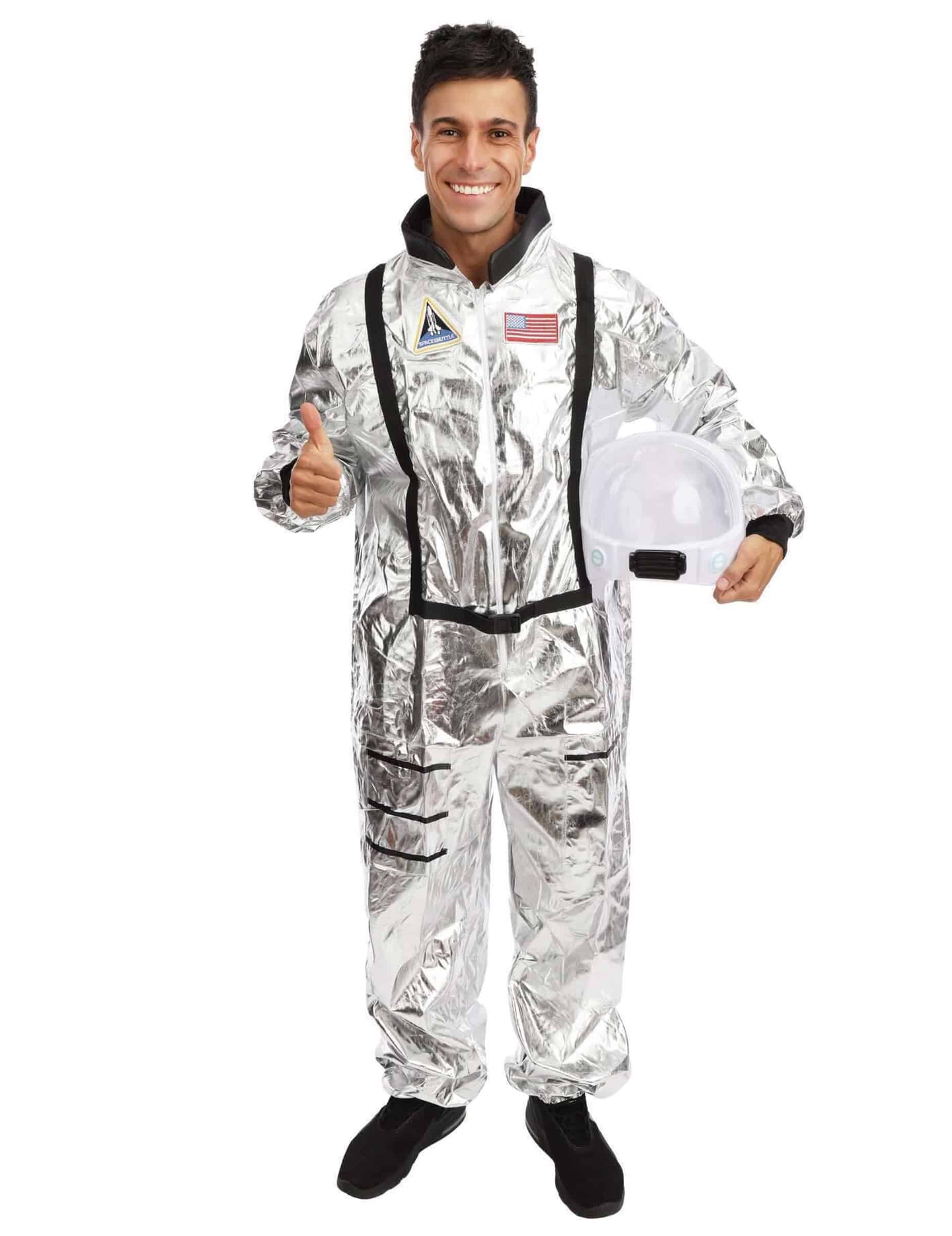 Astronaut Kostüm Herren silber