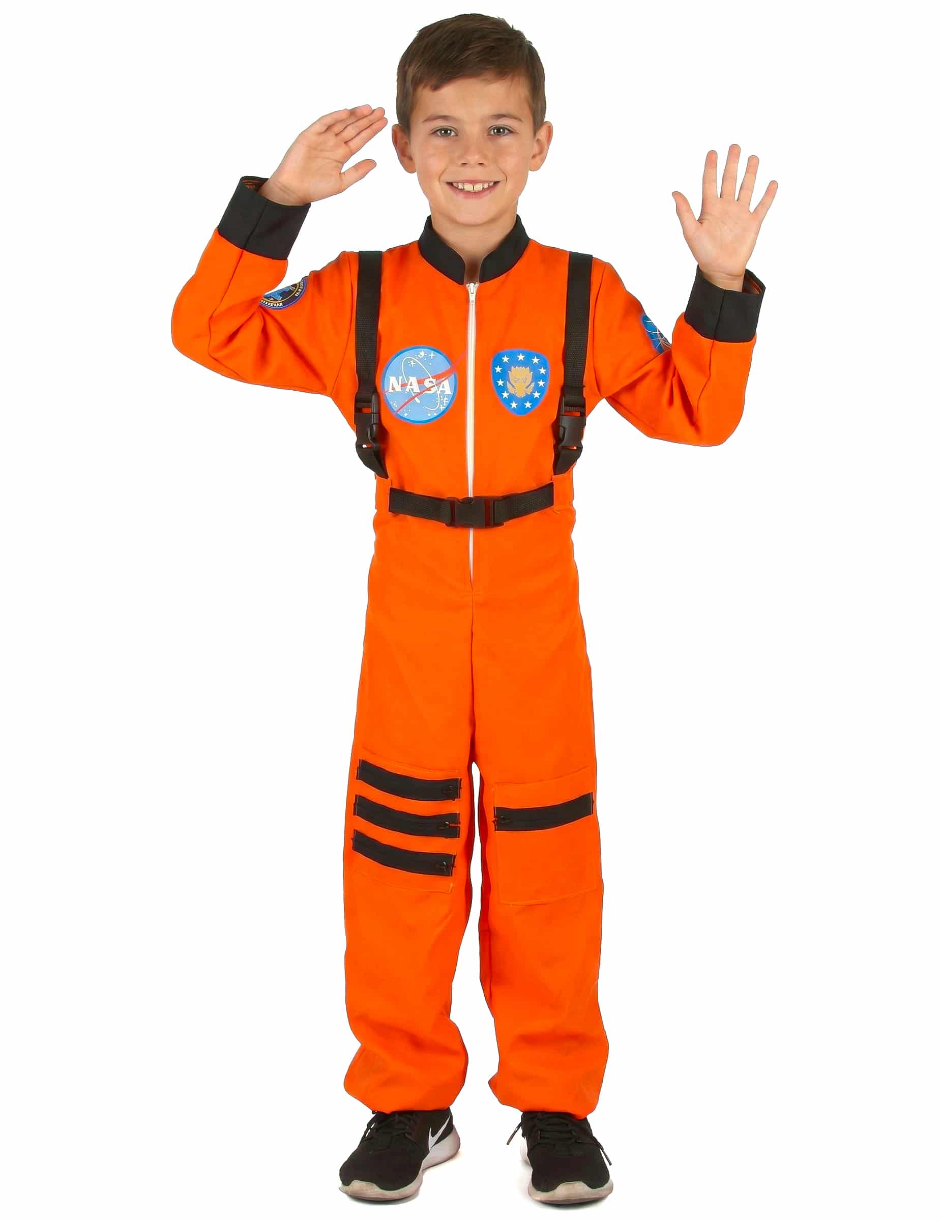 Astronaut Kostüm für Jungen rot-schwarz