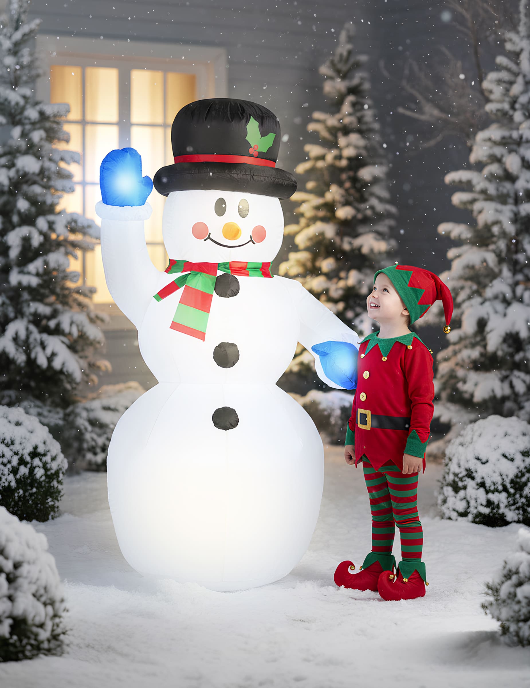 Aufblasbarer Schneemann Beleuchtet 150 cm