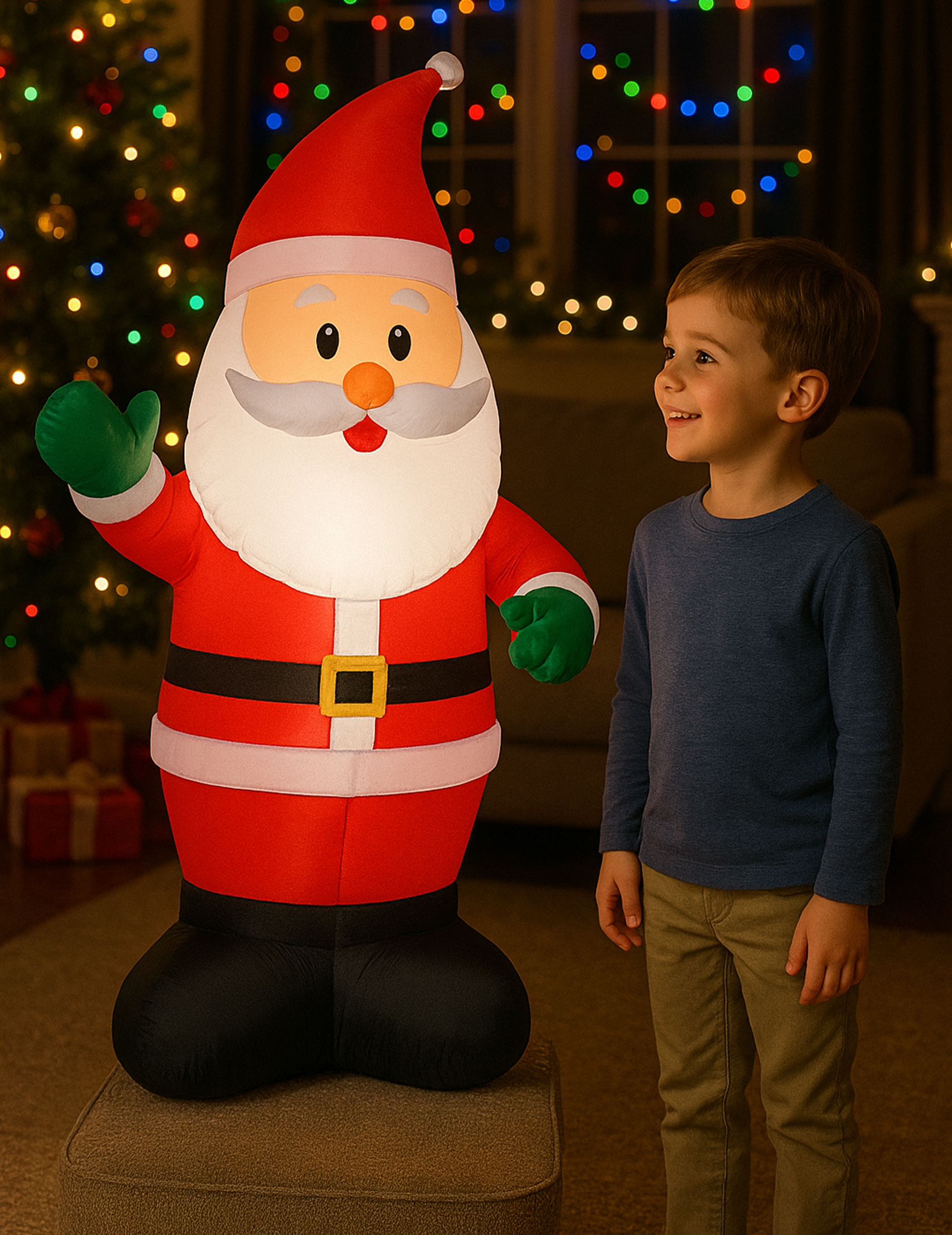 Aufblasbarer Weihnachtsmann Beleuchtet 120 cm