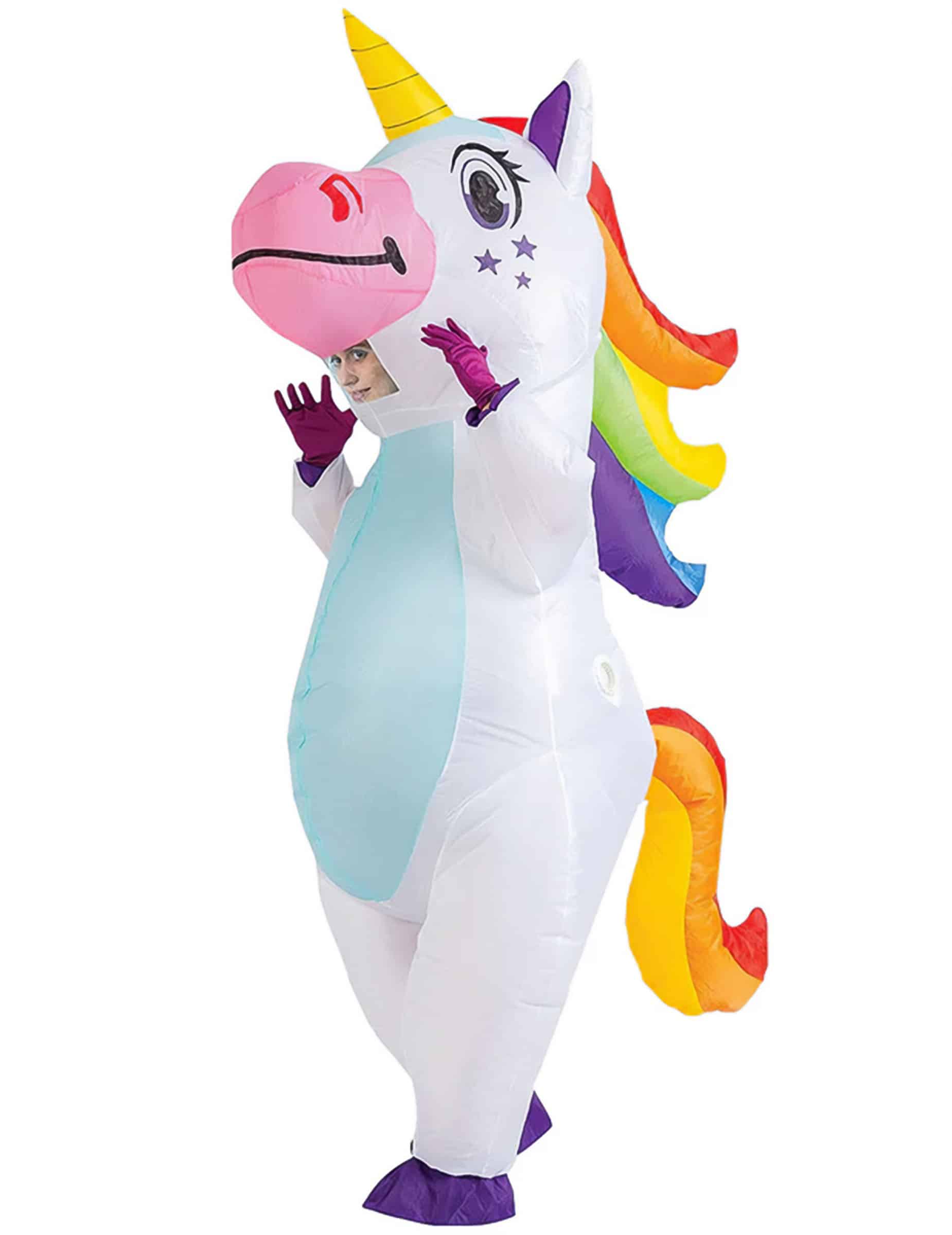 Aufblasbares Einhorn Kostüm erwachsene