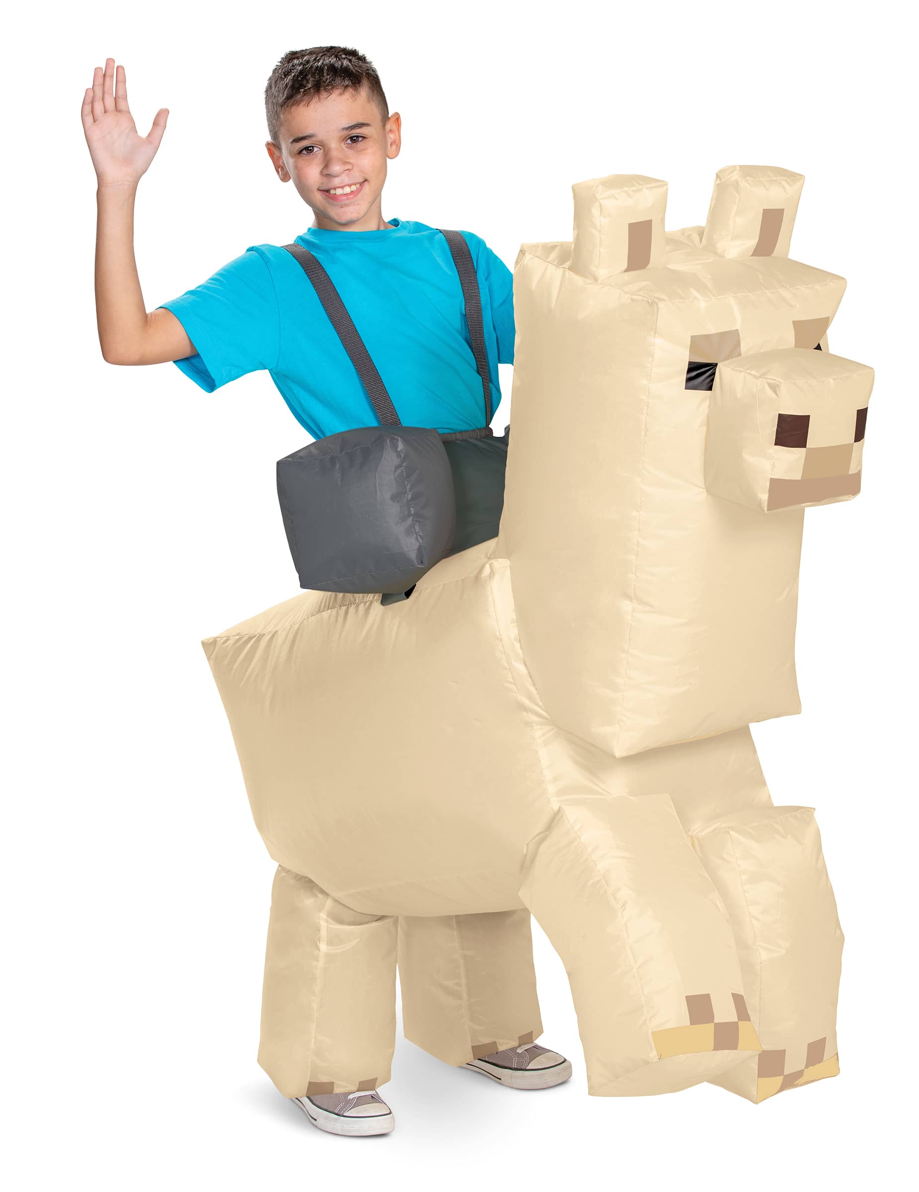 Aufblasbares Minecraft Lama Kostüm für Kinder