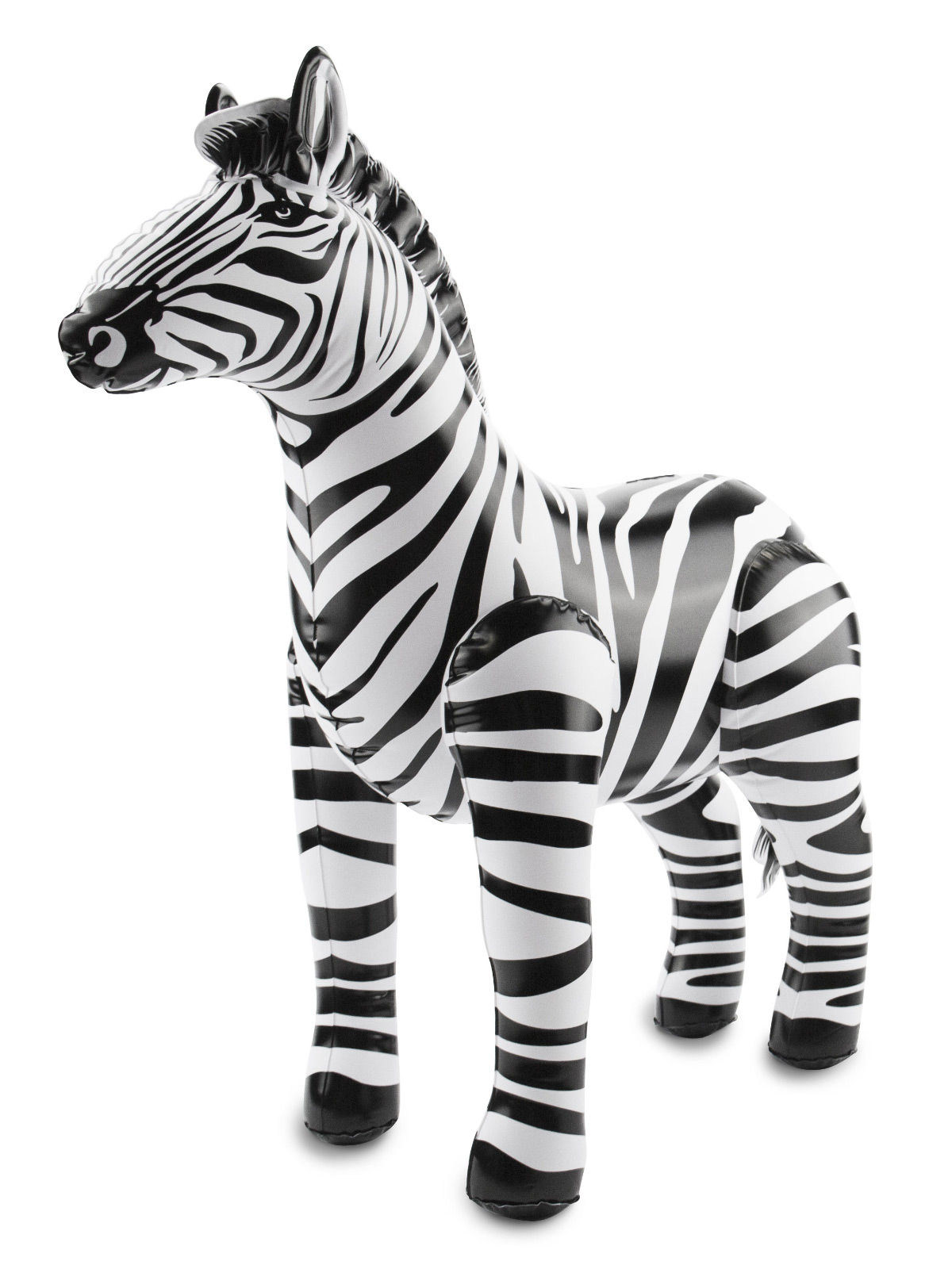 Aufblasbares Zebra Party-Deko schwarz-weiss 60x55x25cm