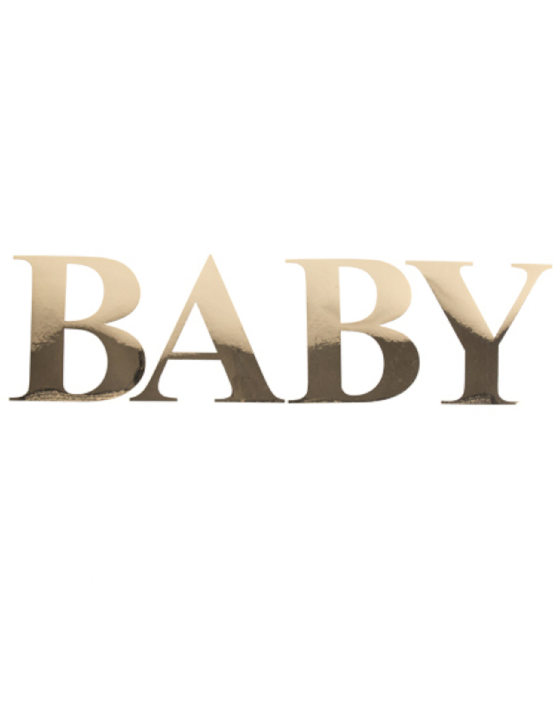 Aufkleber BABY Goldbuchstaben 15 cm