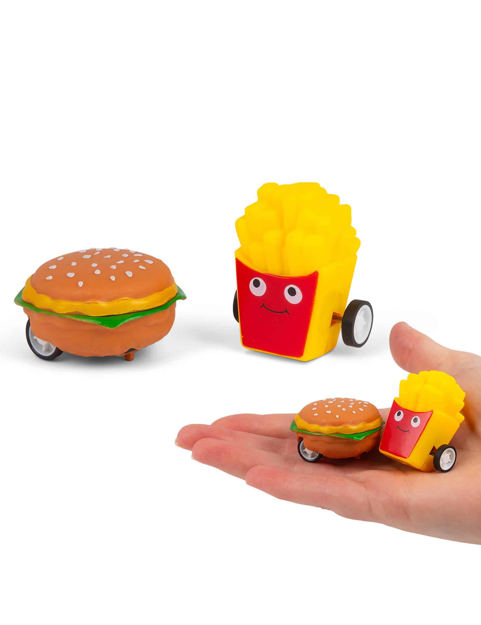 Aufziehspielzeug Fast Food: Hamburger und Pommes Frites