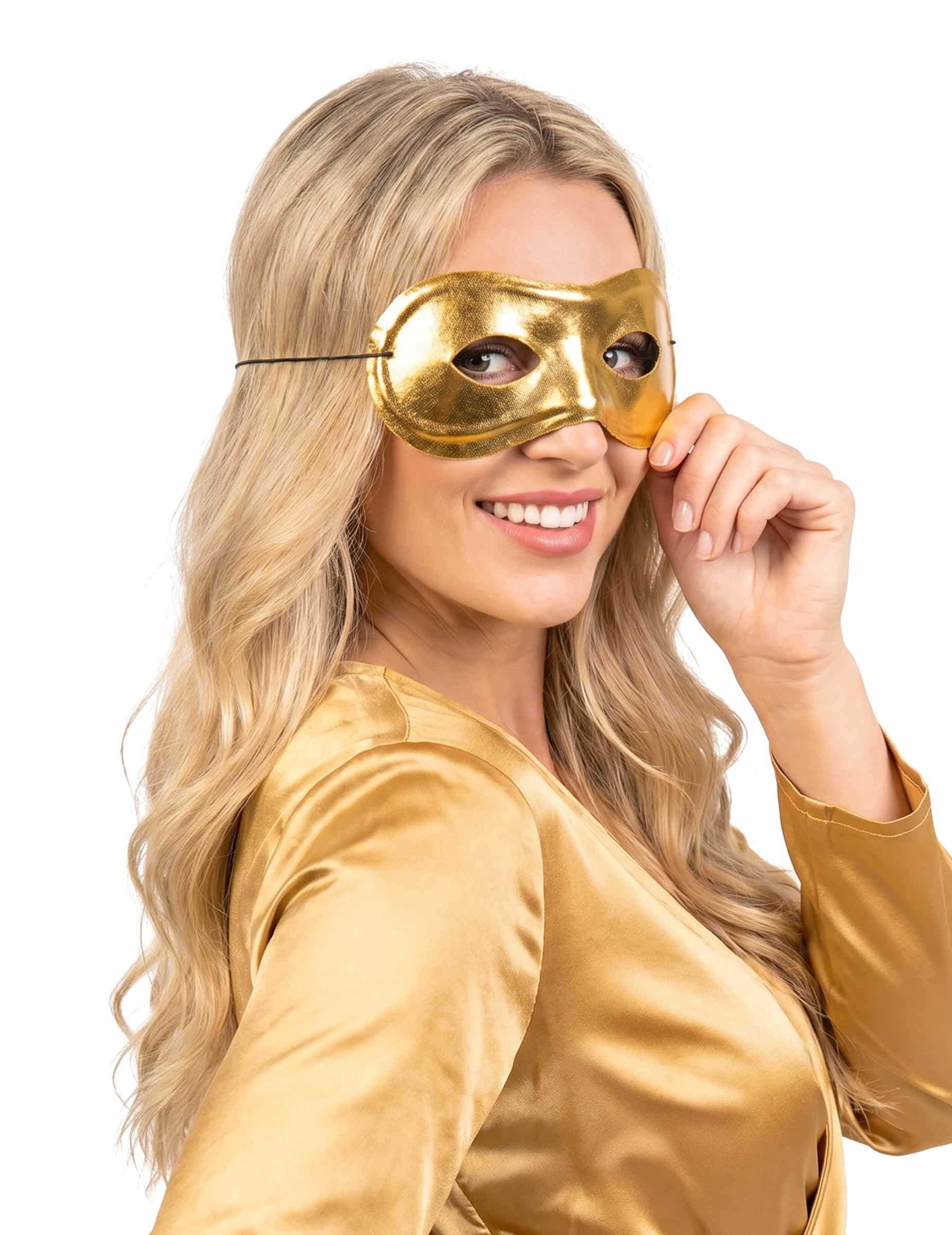 Augenmaske Faschingsmaske gold