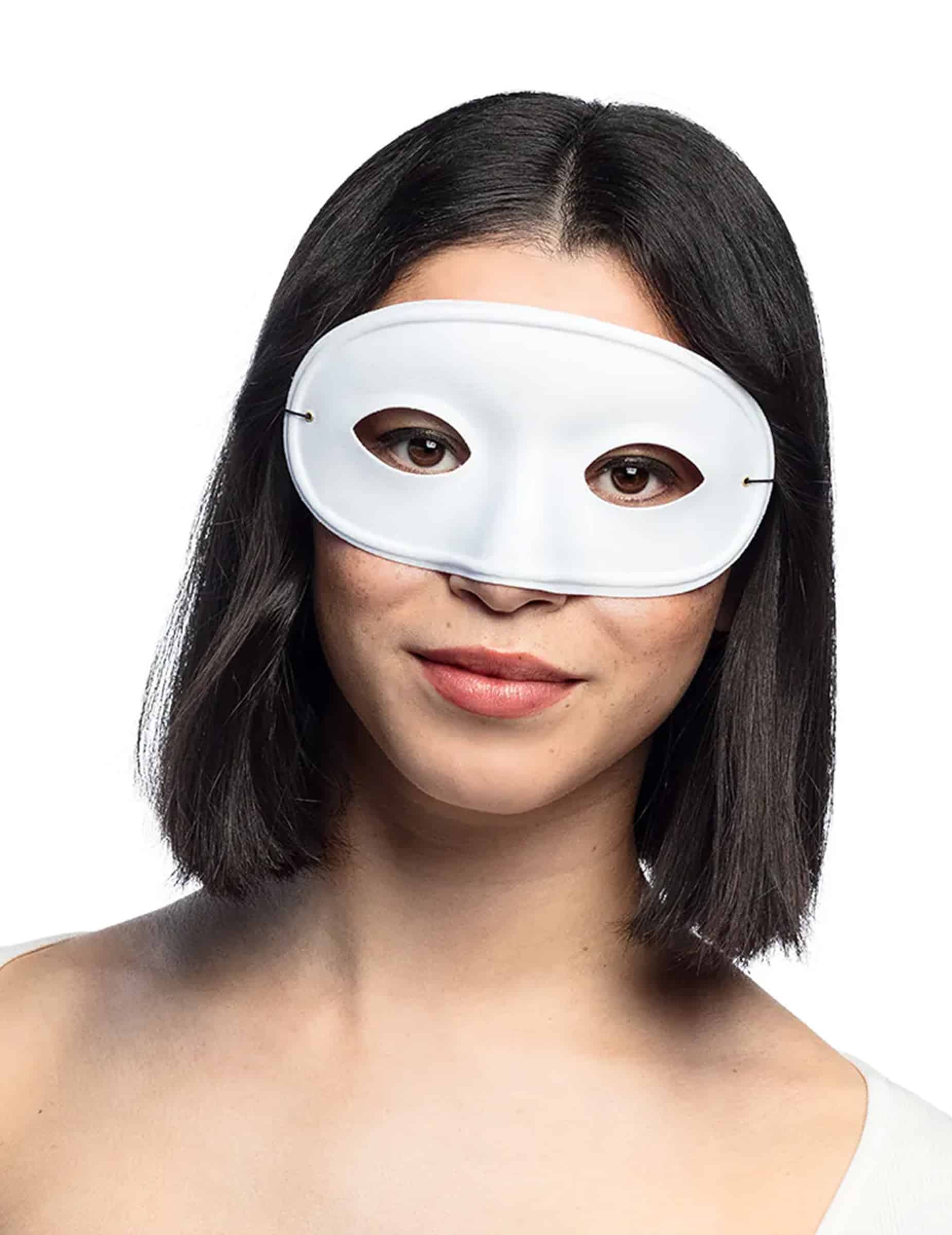 Augenmaske Halbmaske für Erwachsene weiss