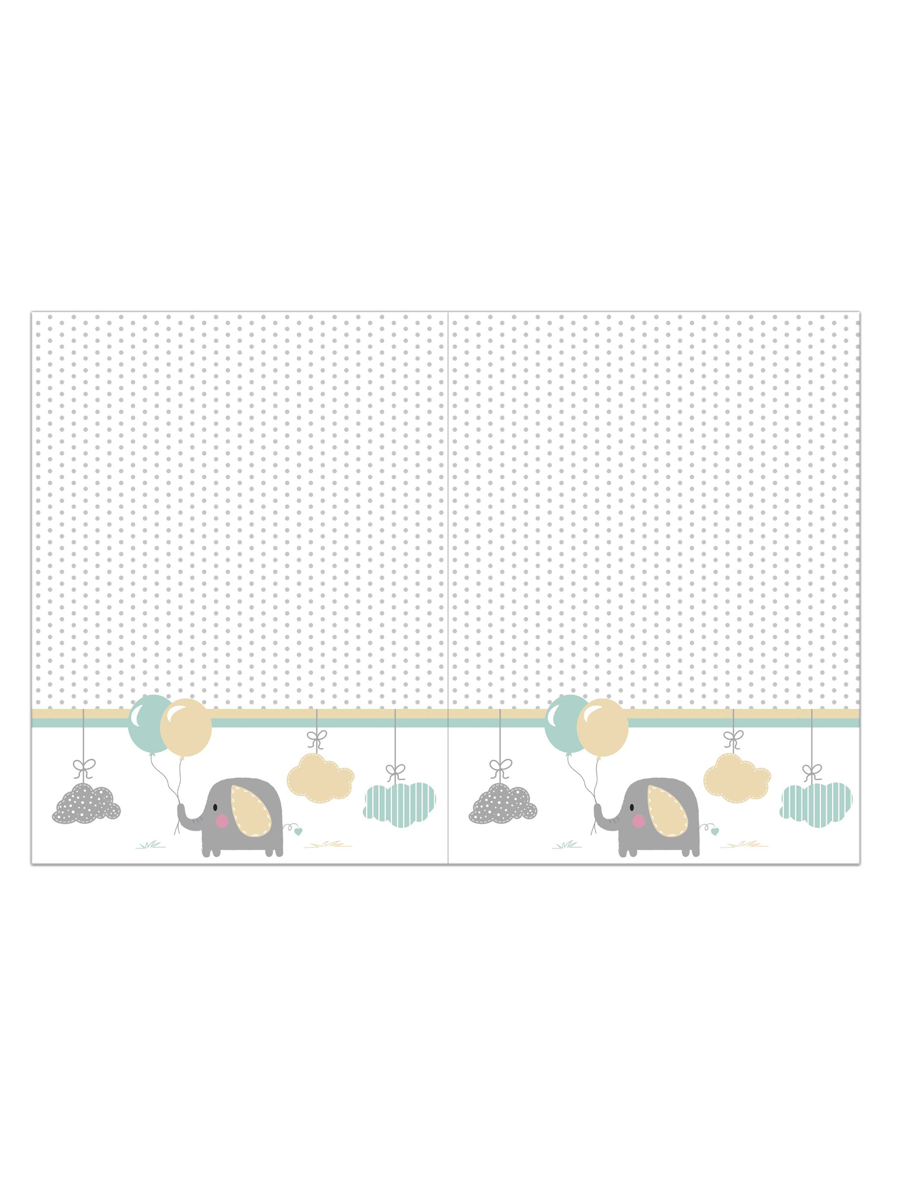 Baby-Elefant Plastiktischdecke 120 x 180 cm Baby Shower