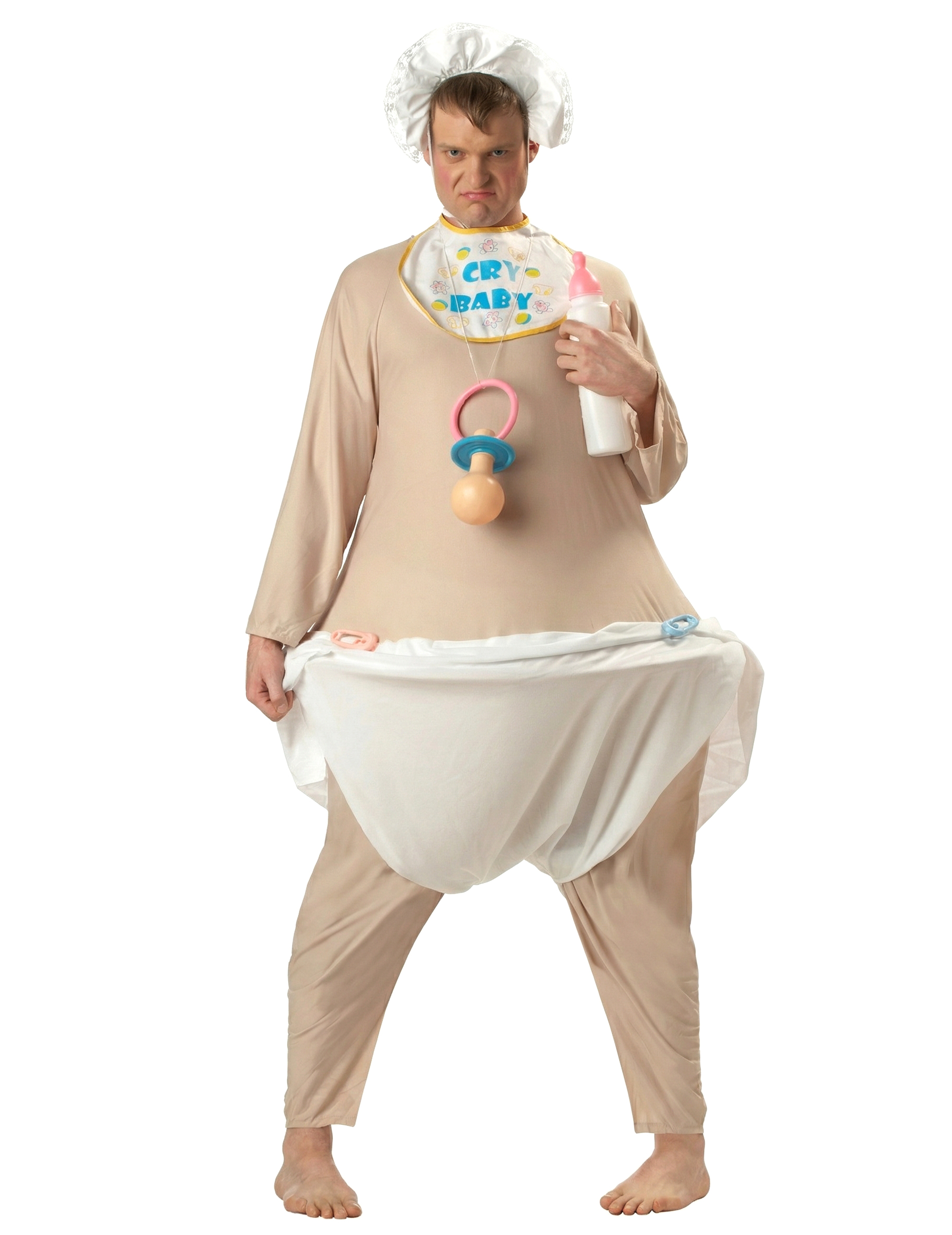 Baby Fatsuit Kostüm Deluxe haut-weiss