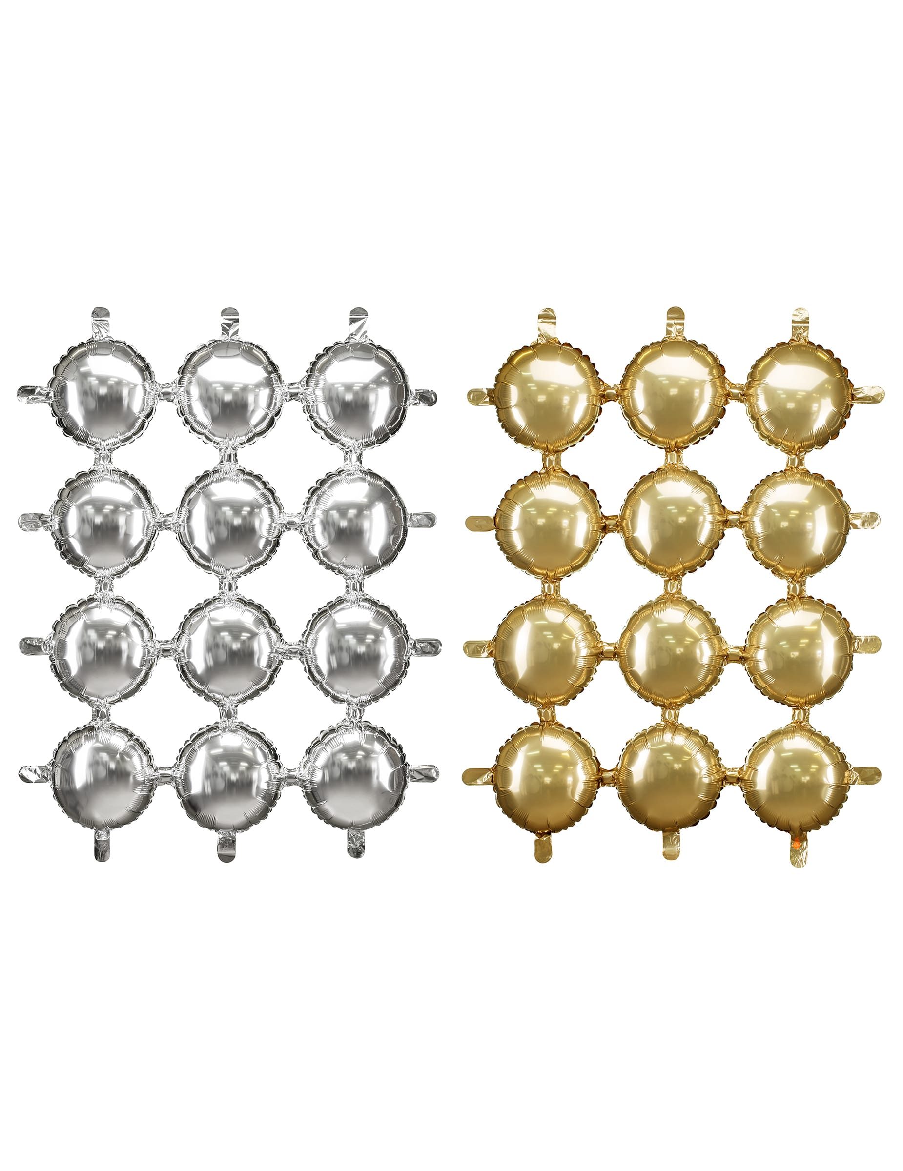 Ballon Deko Set Silvester Aluminium doppelseitig 78 x 107 cm