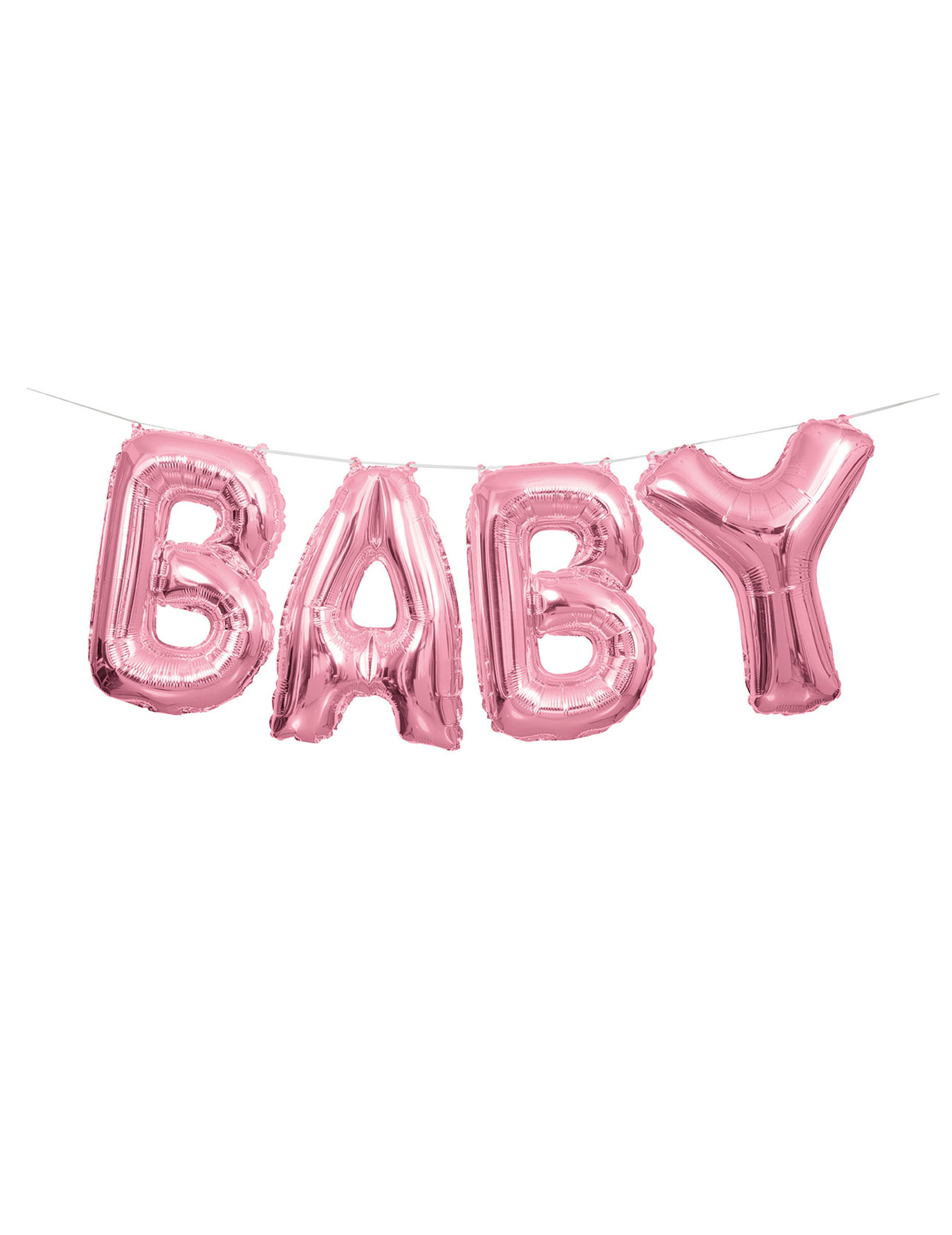 Ballongirlande Baby Rosa Aluminium 2