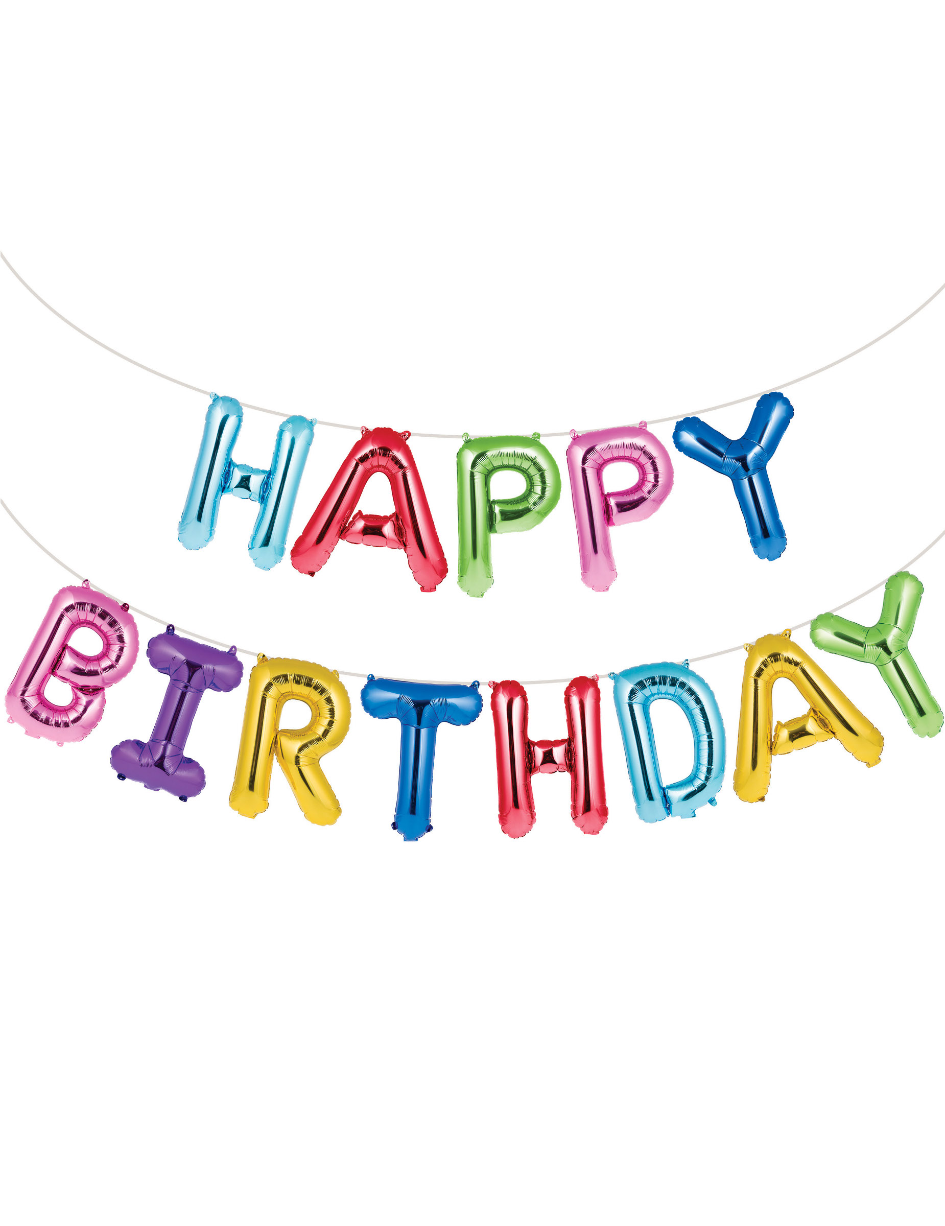 Ballongirlande Happy Birthday Bunt Aluminium 41 cm