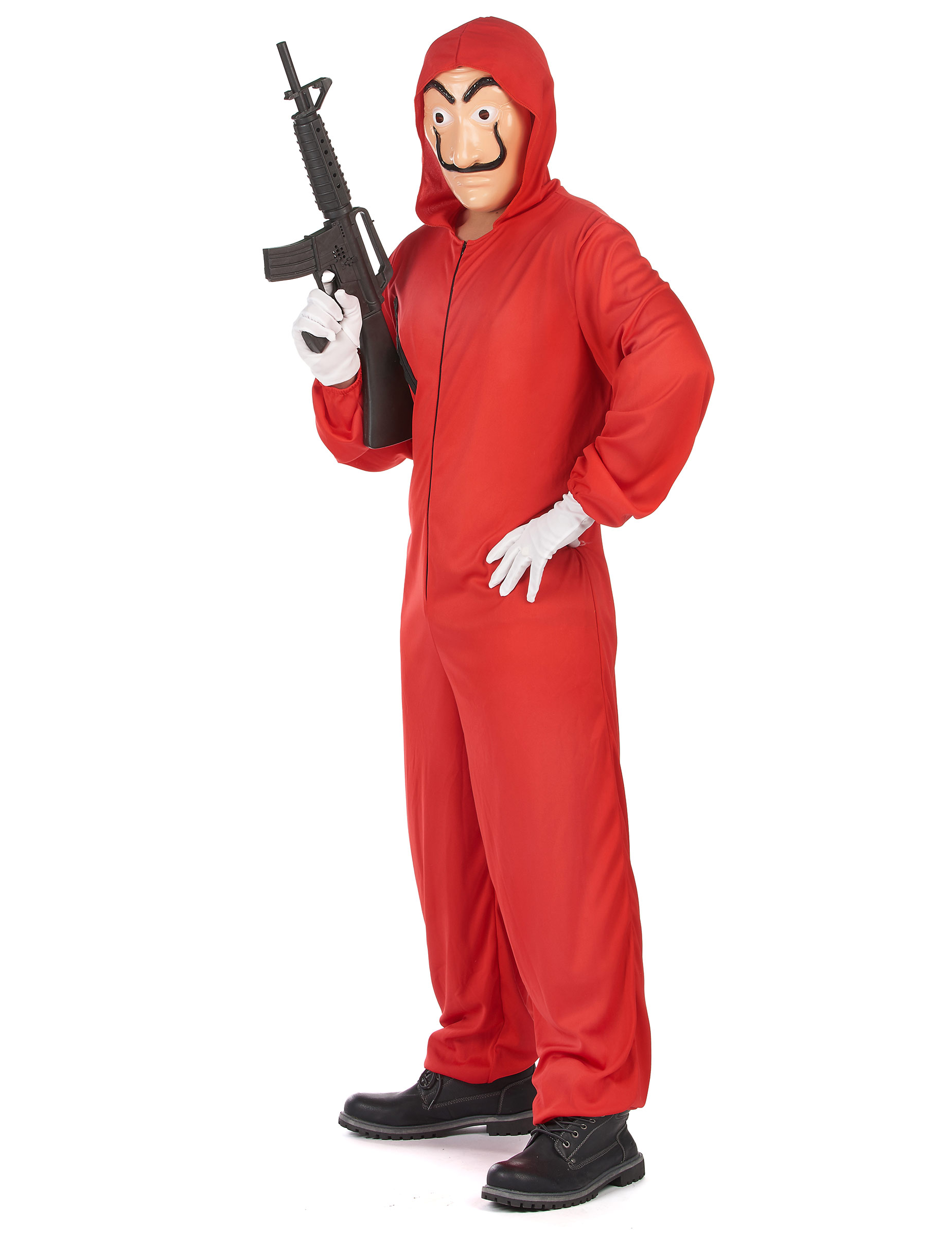 Bankräuber Halloween-Kostümset für Erwachsene rot-beige-schwarz