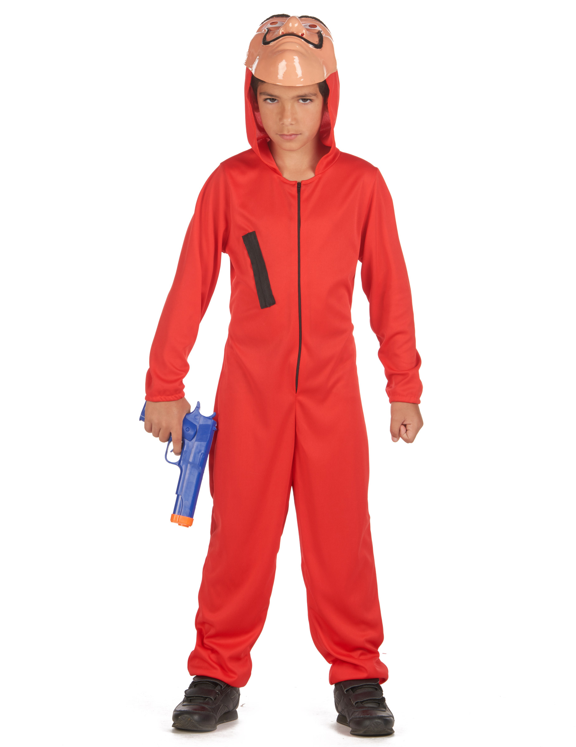 Bankräuber-Kostüm für Kinder Film-Kostüm rot-schwarz