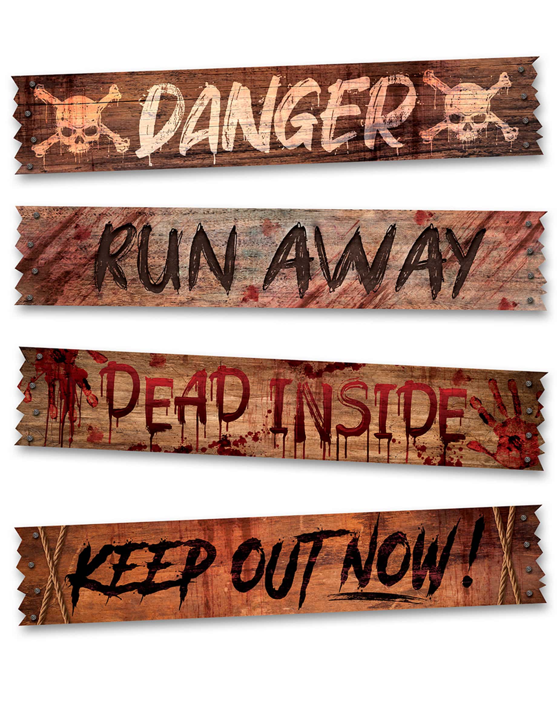 Banner Halloweendeko 4 Stk. 70 x 30 cm
