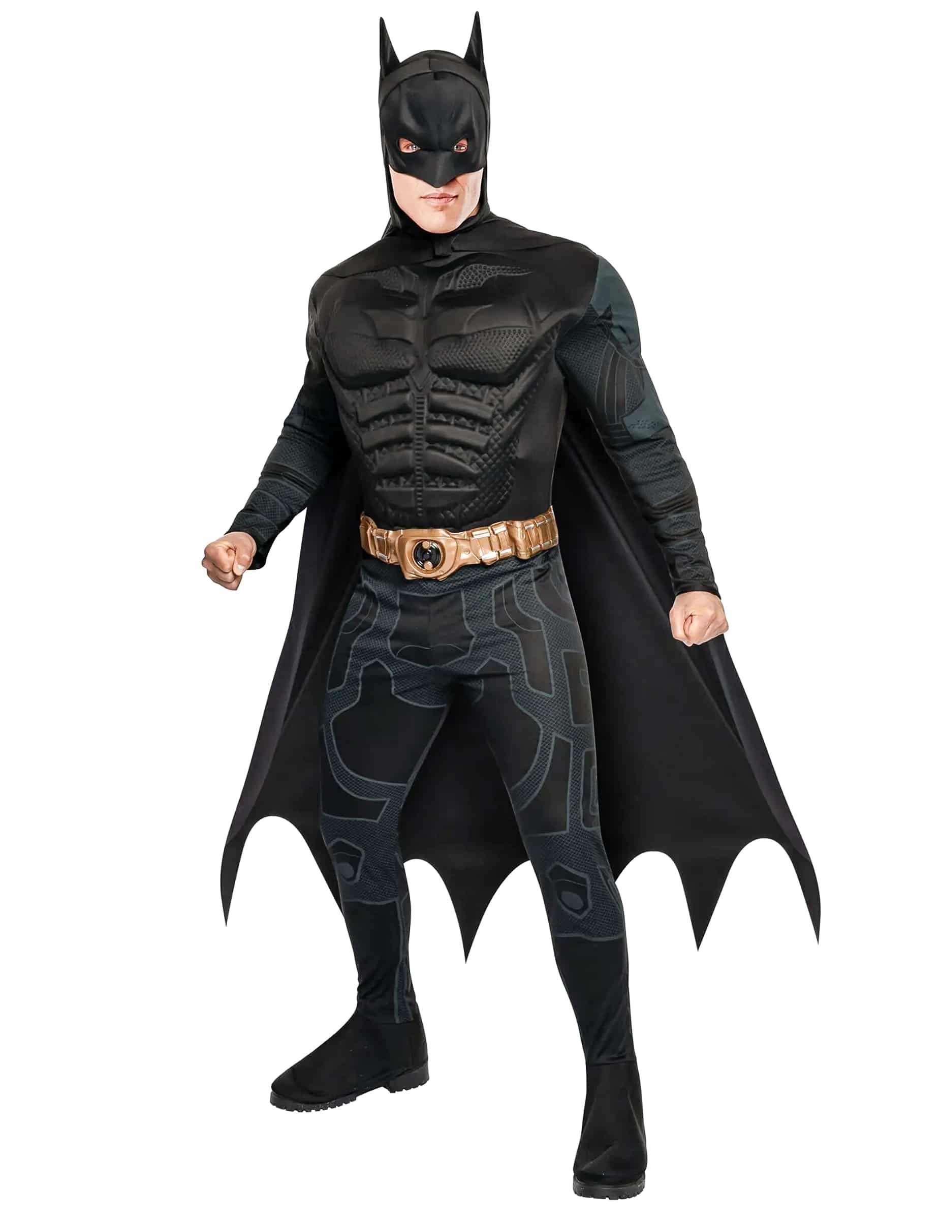 Batman-Kostüm für Herren Superheld Lizenzware schwarz