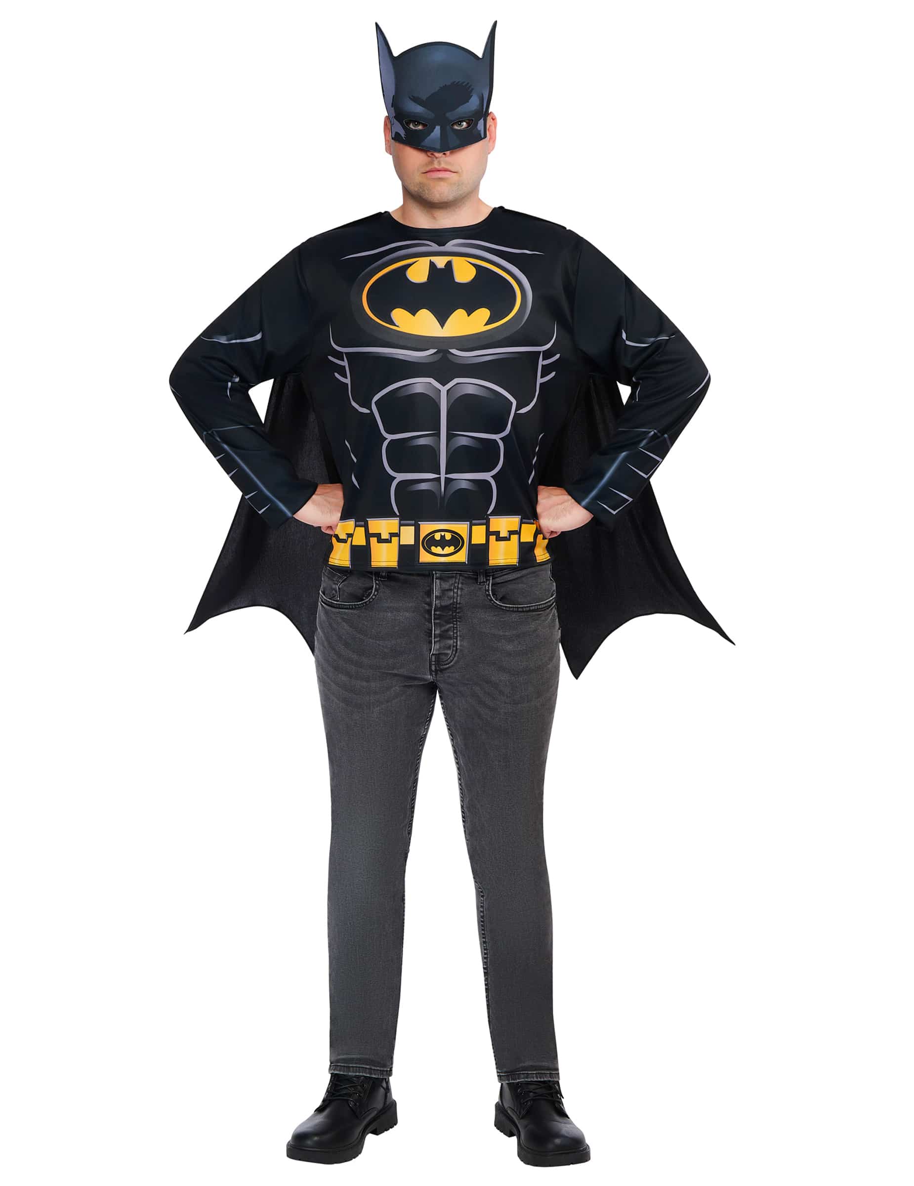 Batman-Set mit T-shirt und Maske für Erwachsene