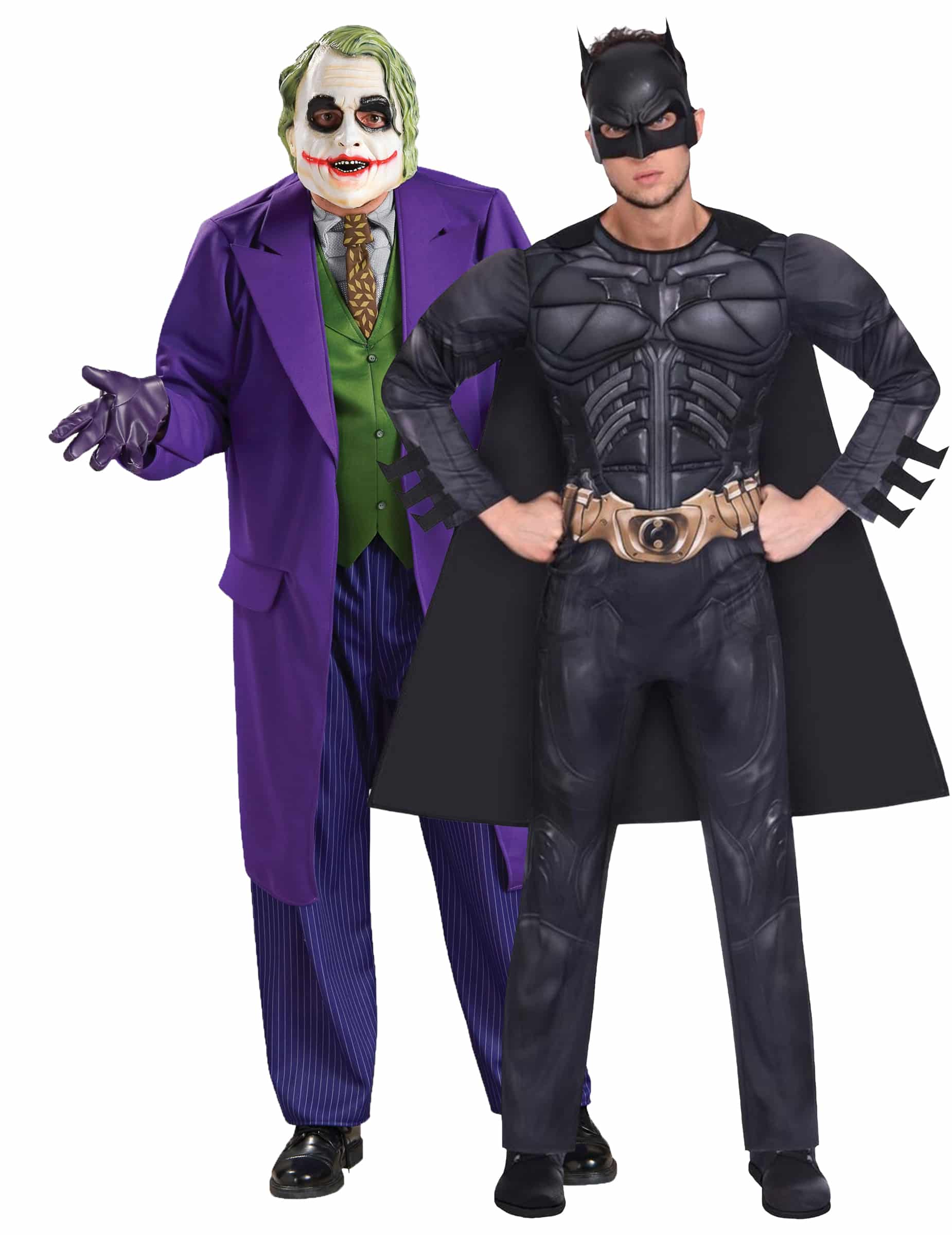 Batman und Joker-Kostüm für Herren Superheld Paarkostüm