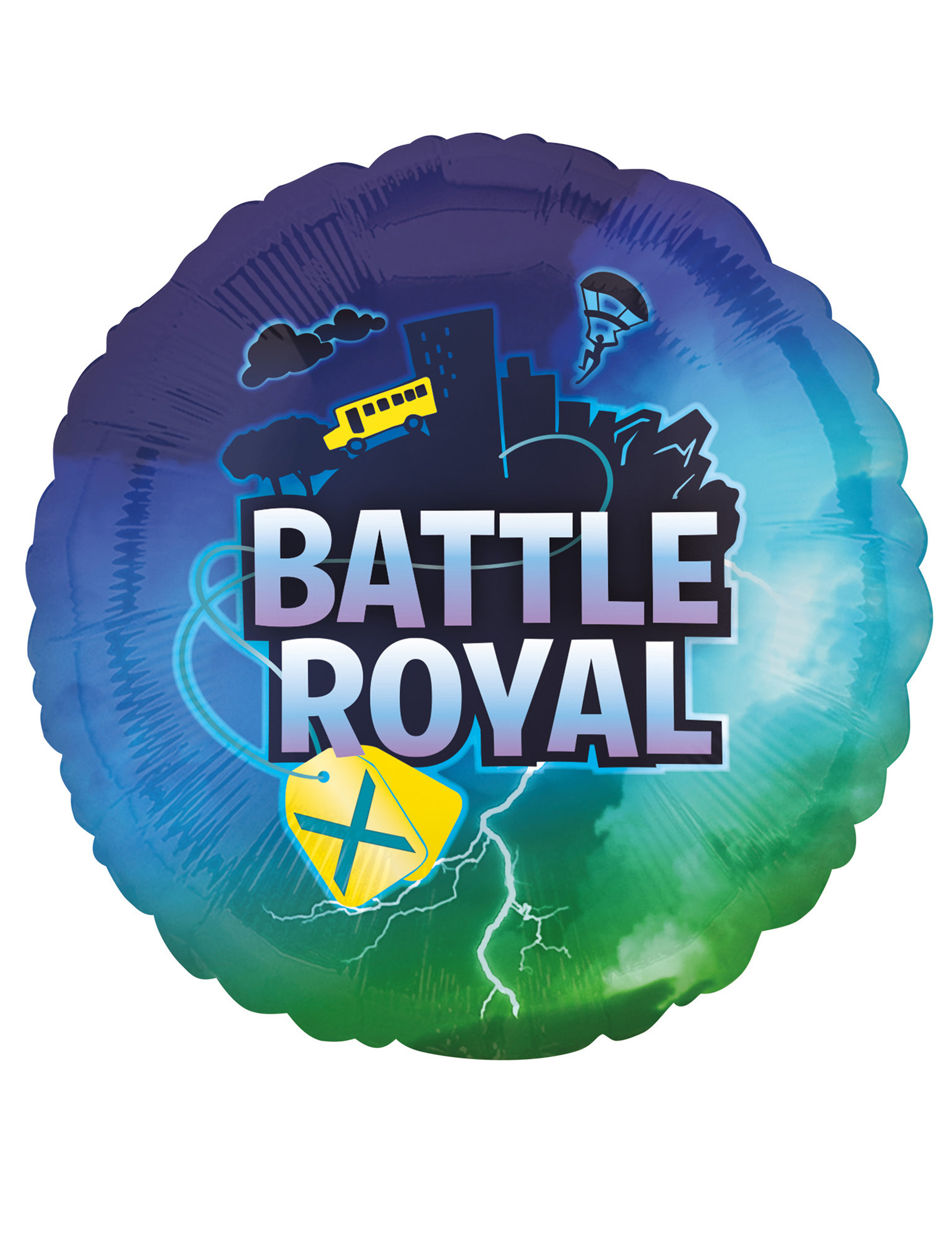 Battle Royale-Luftballon Partydeko Gaming blau 43 cm