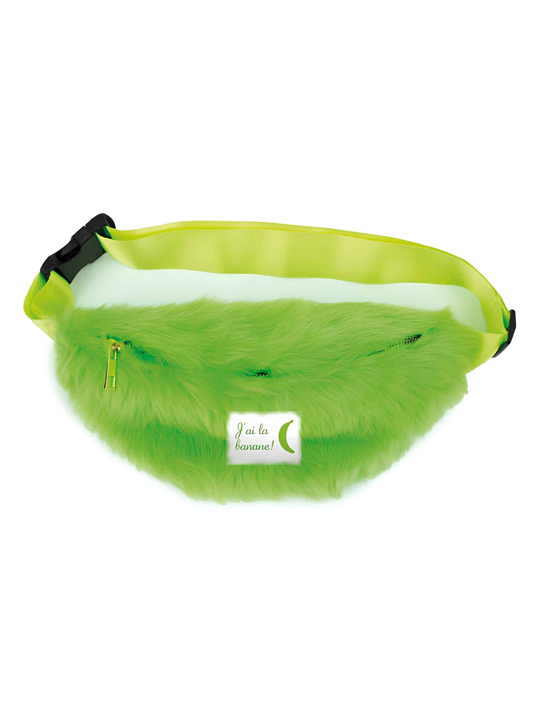Bauchtasche Plüsch Grün für Erwachsene