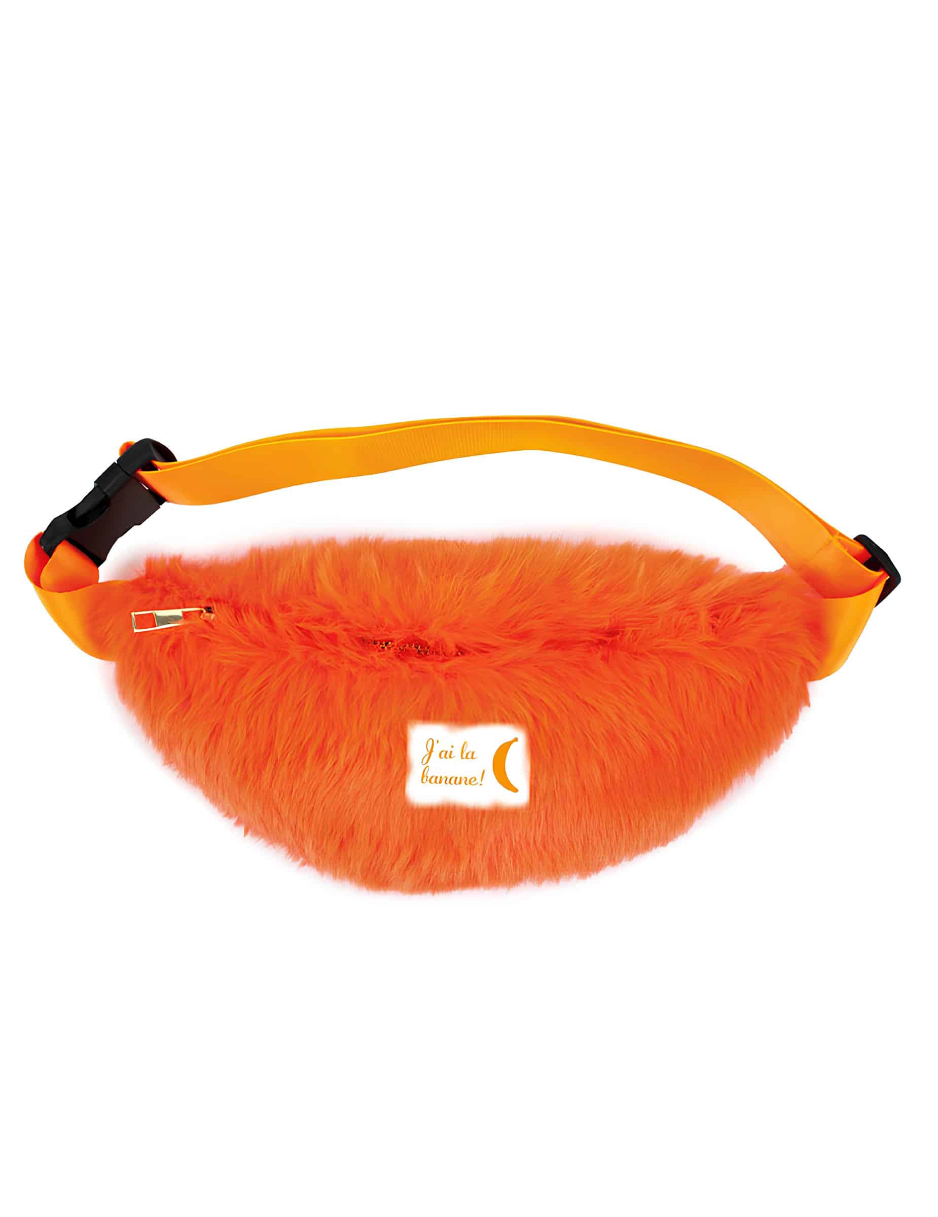 Bauchtasche Plüsch Orange für Erwachsene