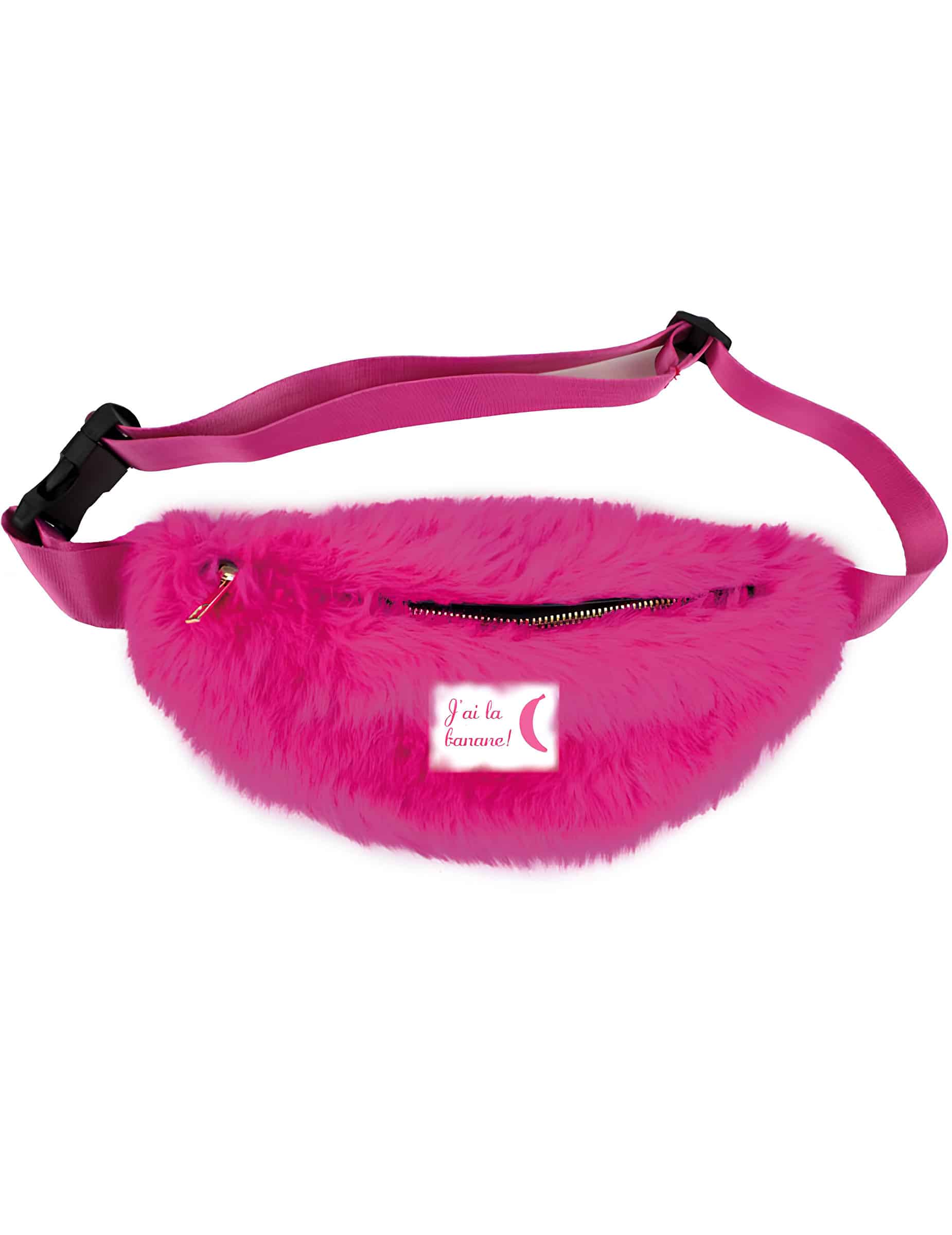Bauchtasche Plüsch Pink für Erwachsene