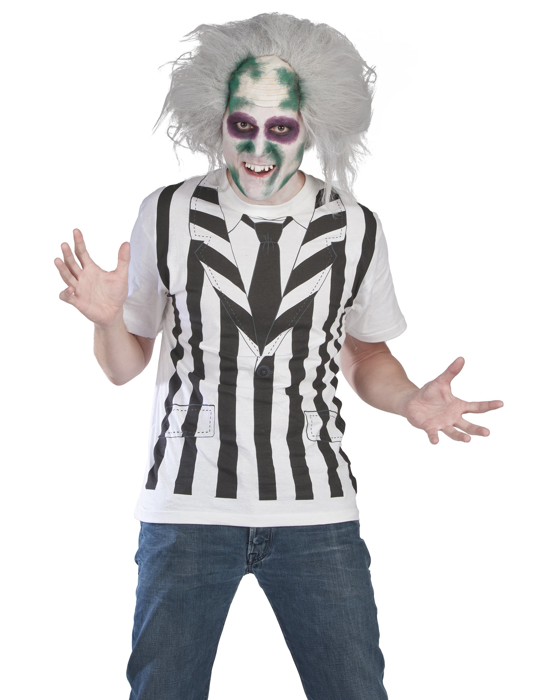 Beetlejuice Kostüm mit Perücke für Erwachsene