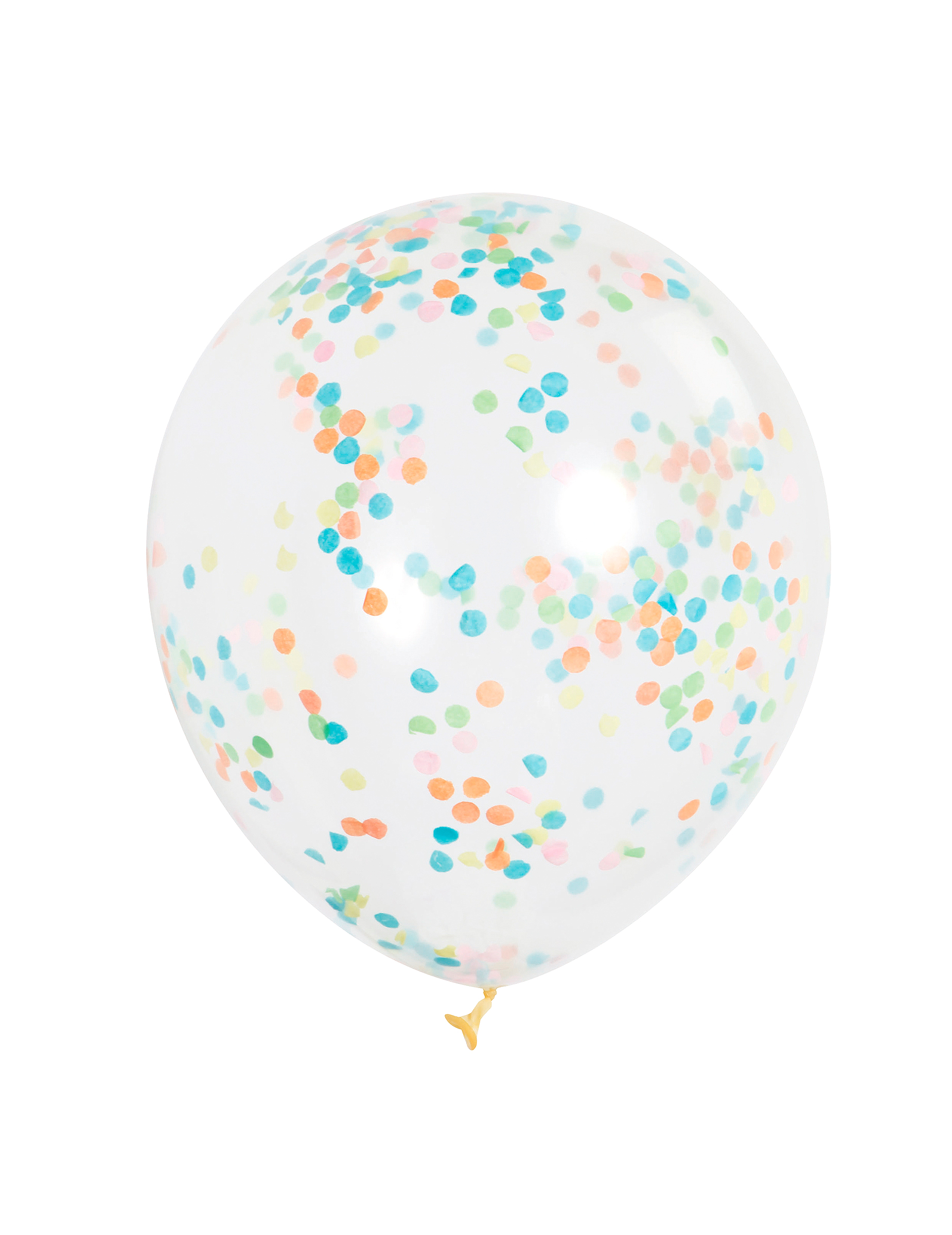 Befüllbare Luftballons mit Konfetti 6 Stück bunt