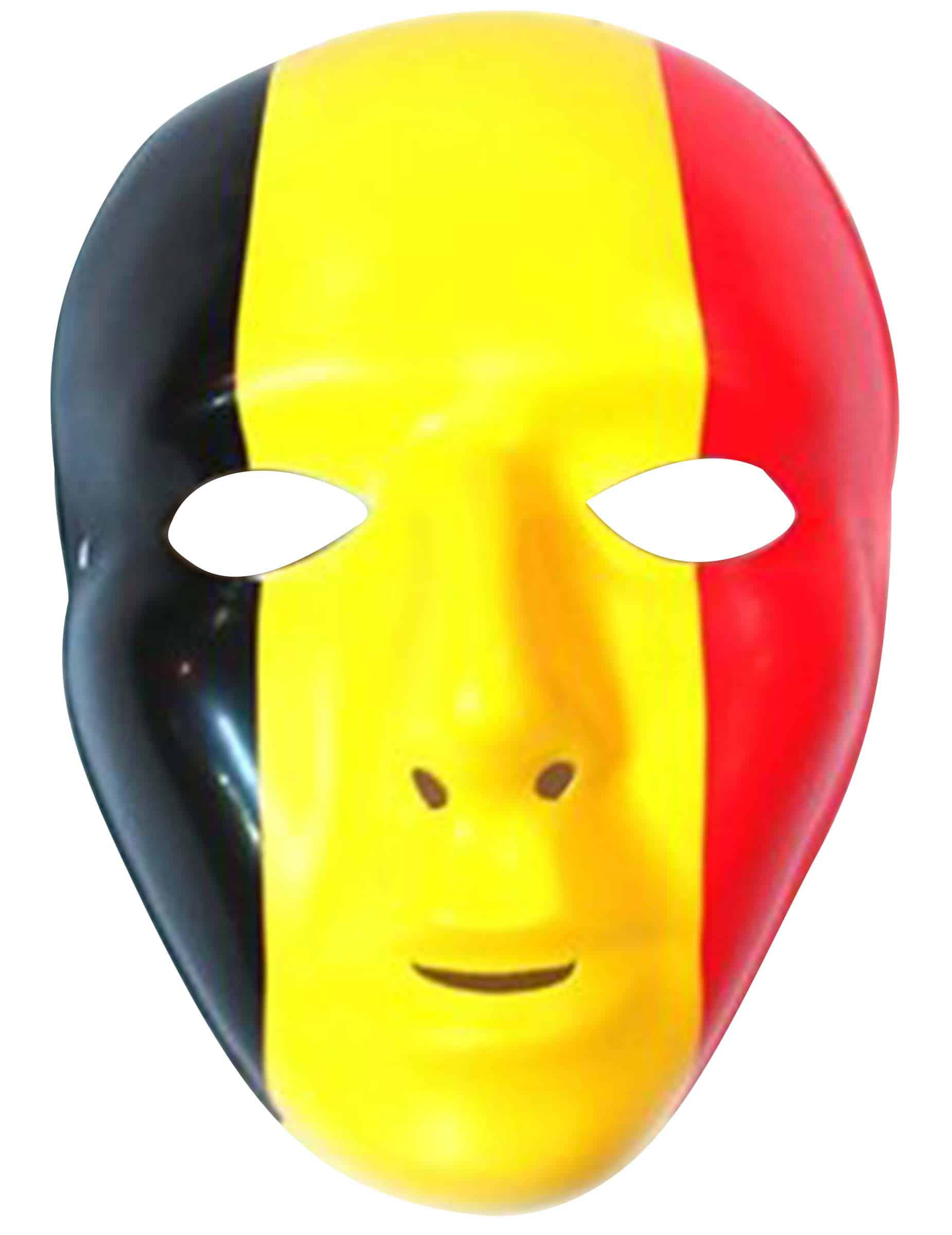 Belgien-Maske für Erwachsene schwarz-gelb-rot