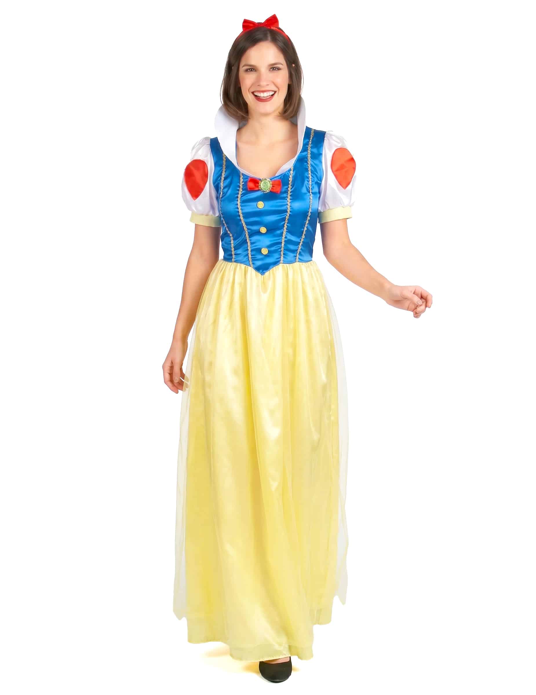 Bezaubernde Märchen-Prinzessin Damenkostüm Schneewittchen gelb-blau-rot