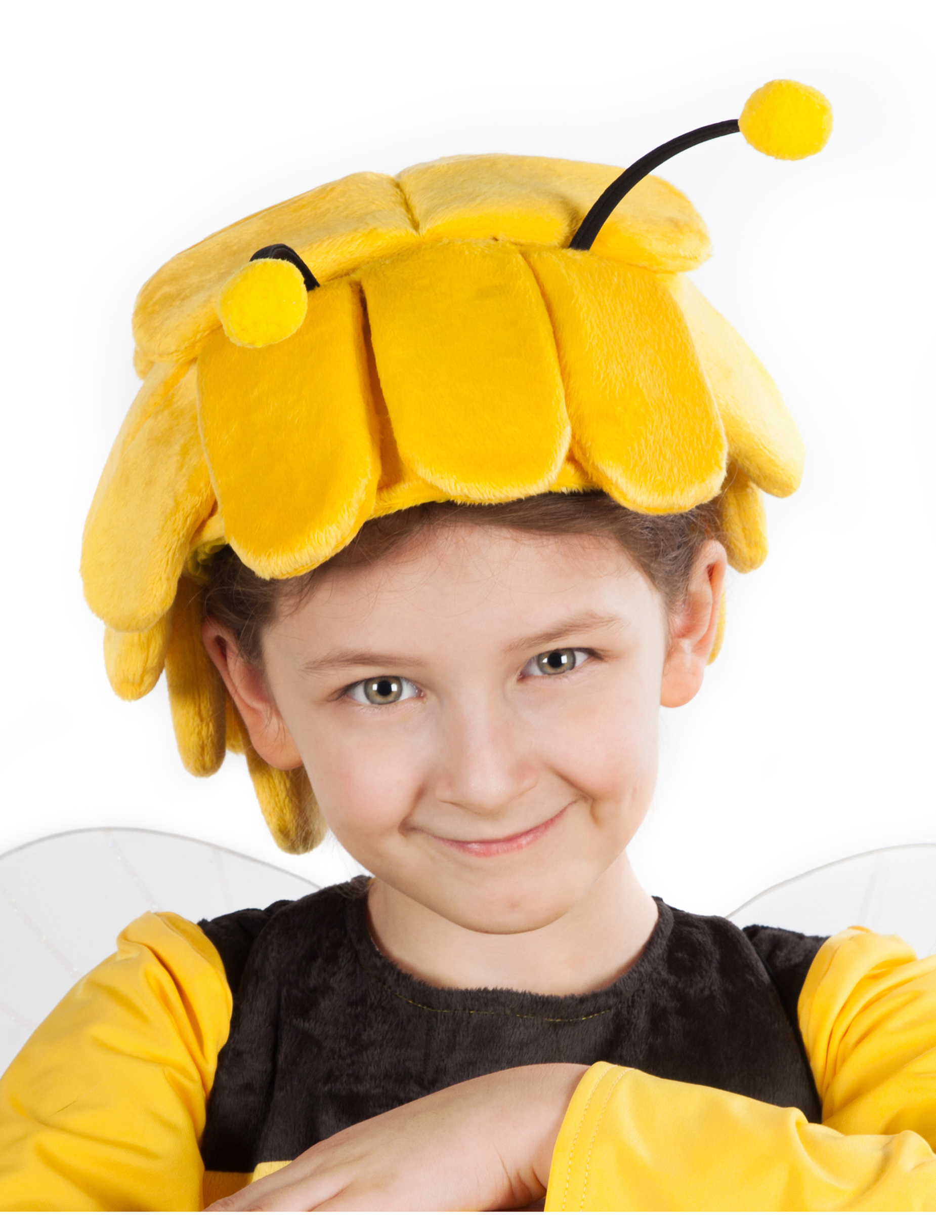 Biene Maja-Mütze für Kinder Kostüm-Accessoire gelb-schwarz