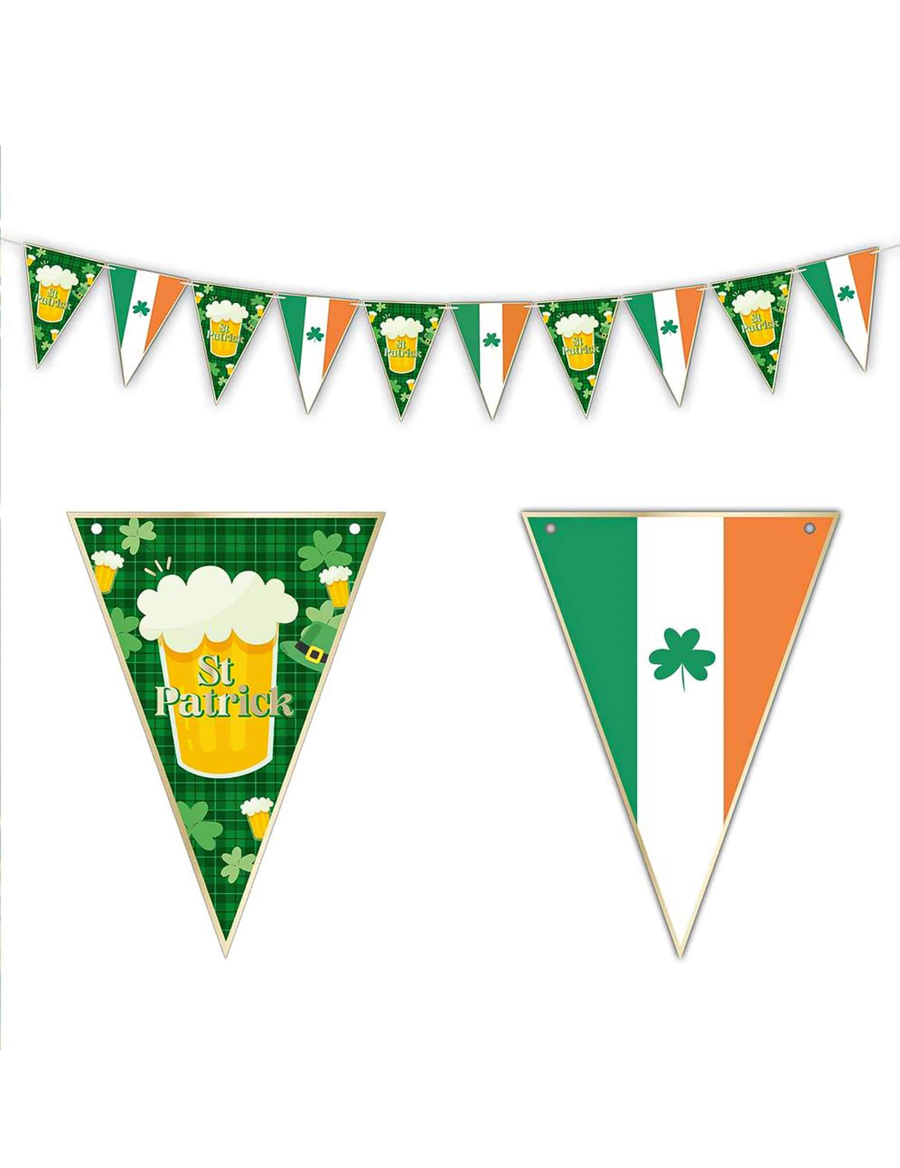 Bier St. Patrick Wimpelgirlande 3m