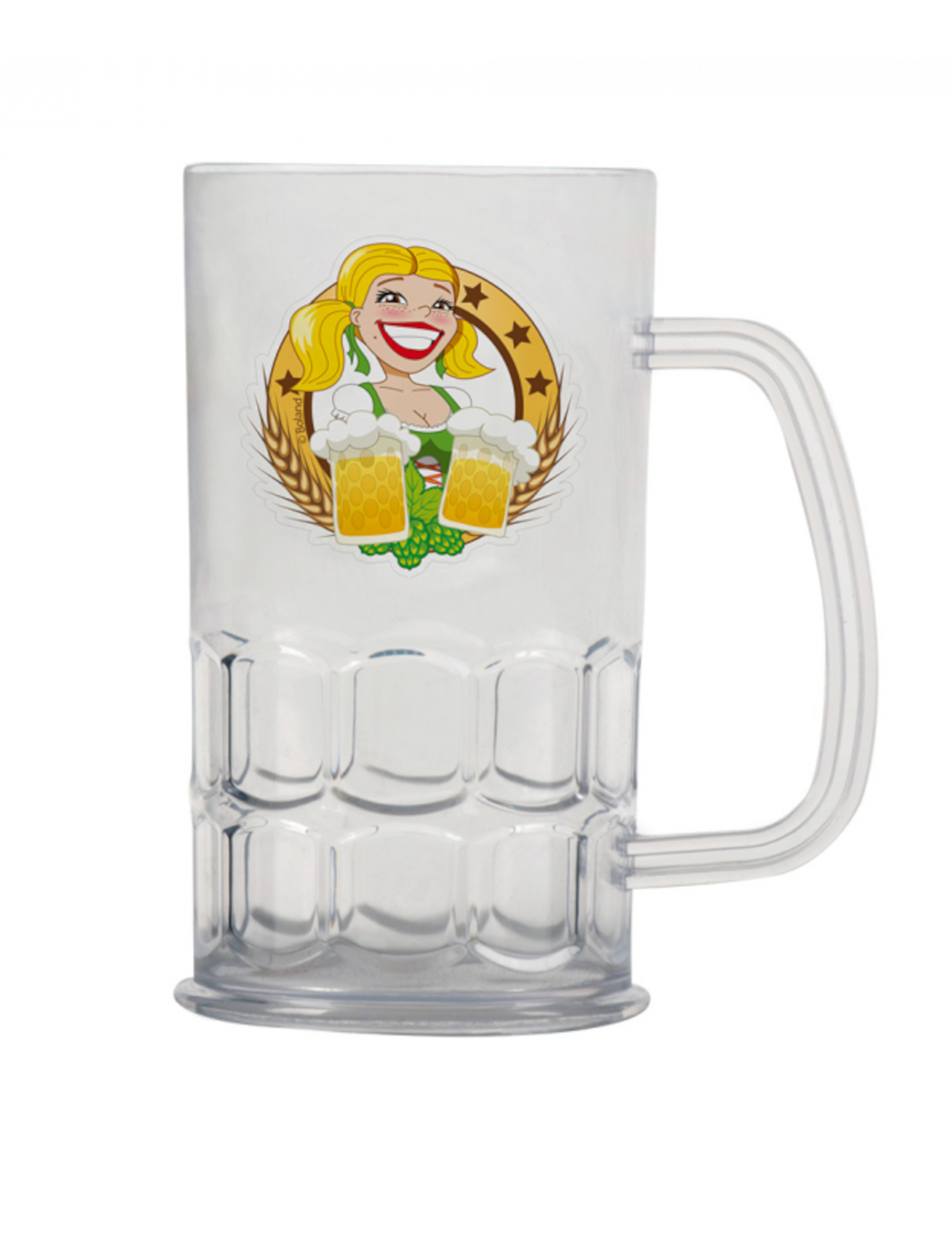 Bierkrug transparent-bunt 400 ml