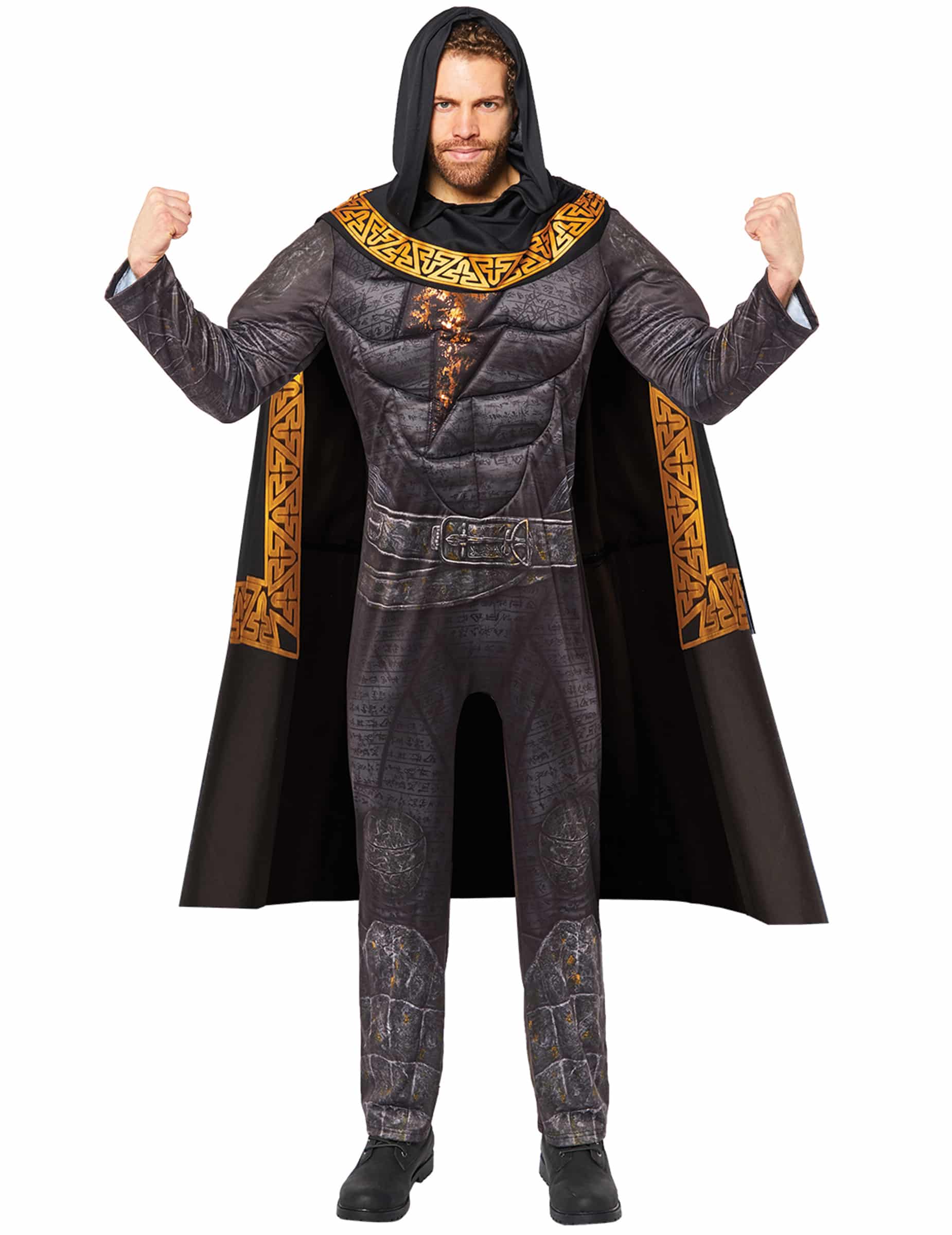 Black Adam Kostüm Erwachsene Batman schwarz gold