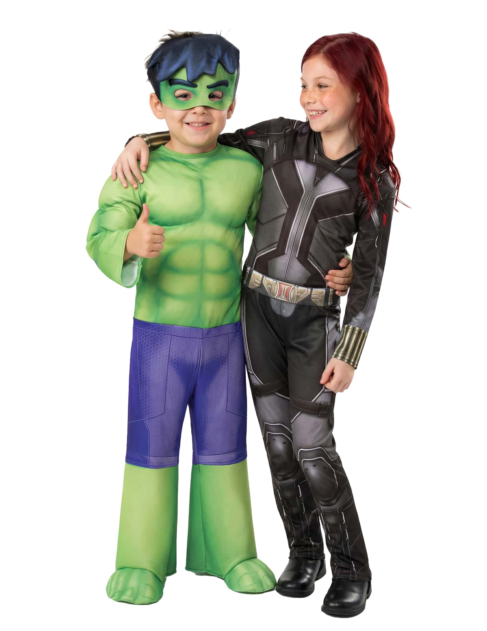 Black Widow und Hulk Kinder-Partnerkostüm