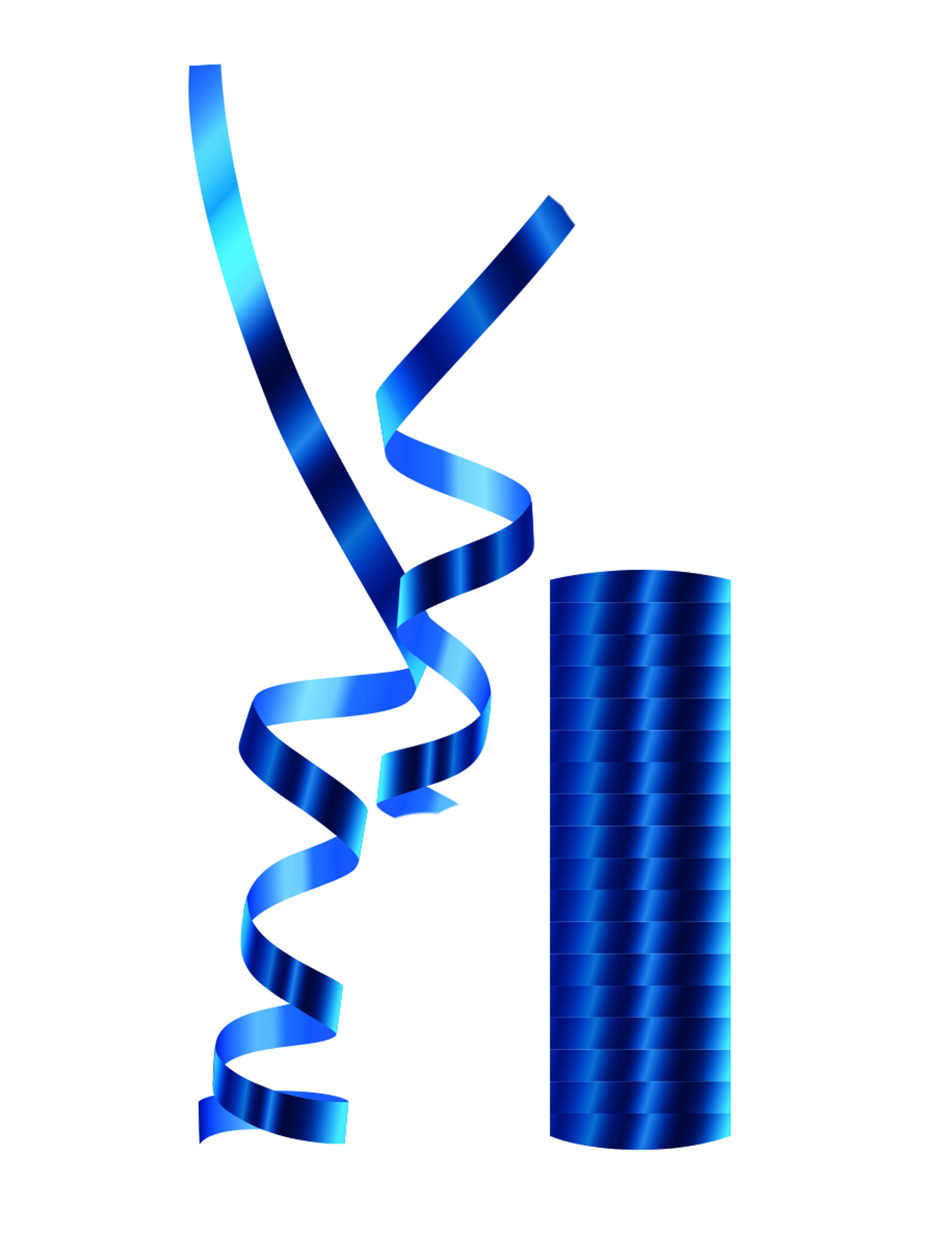 Blaue Metallic-Luftschlangen Rolle für Partys