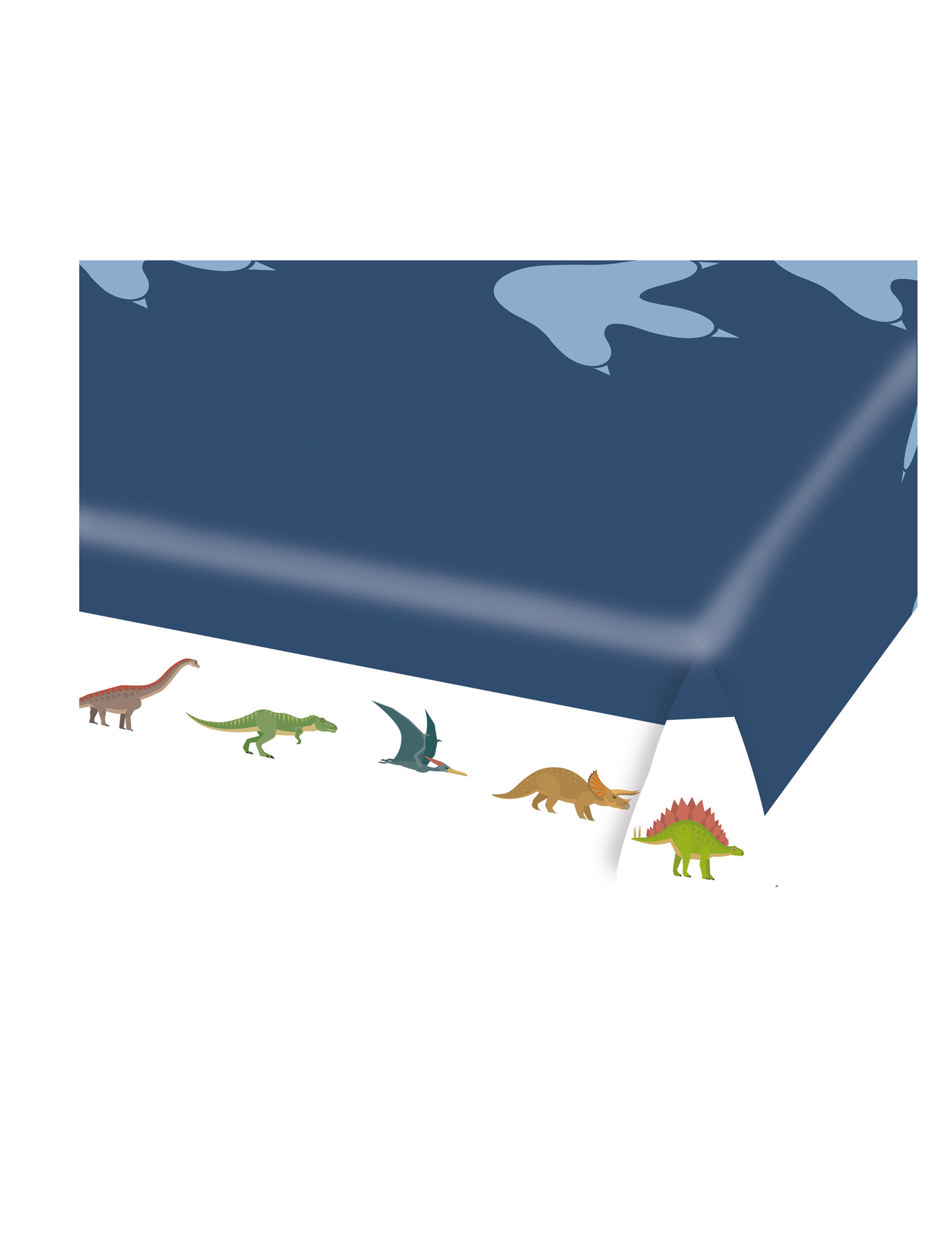 Blaue Papiertischdecke Große Dinosaurier 115 x 175 cm für Geburtstag