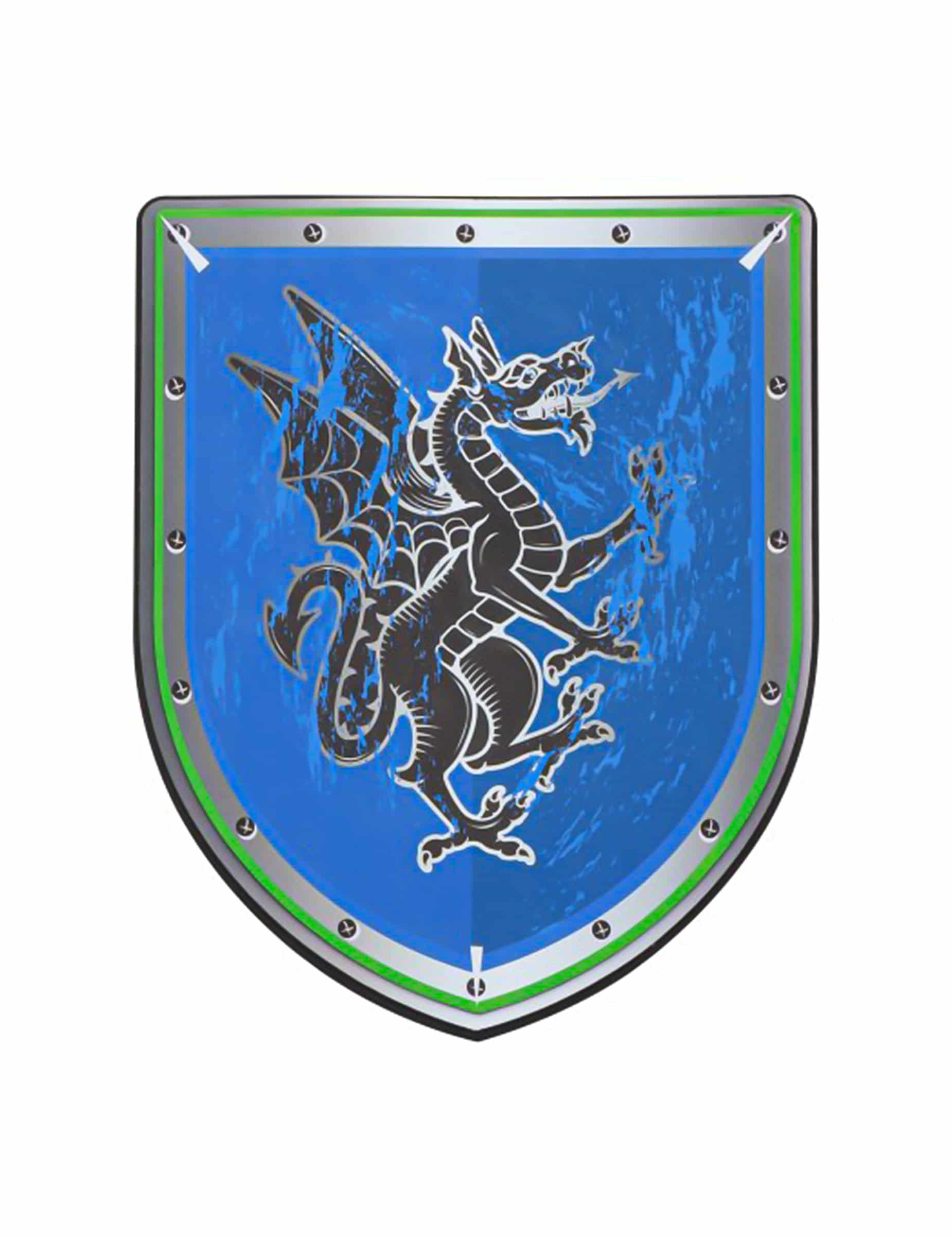 Blauer Drachen-Ritterschild aus Schaumstoff 35 cm