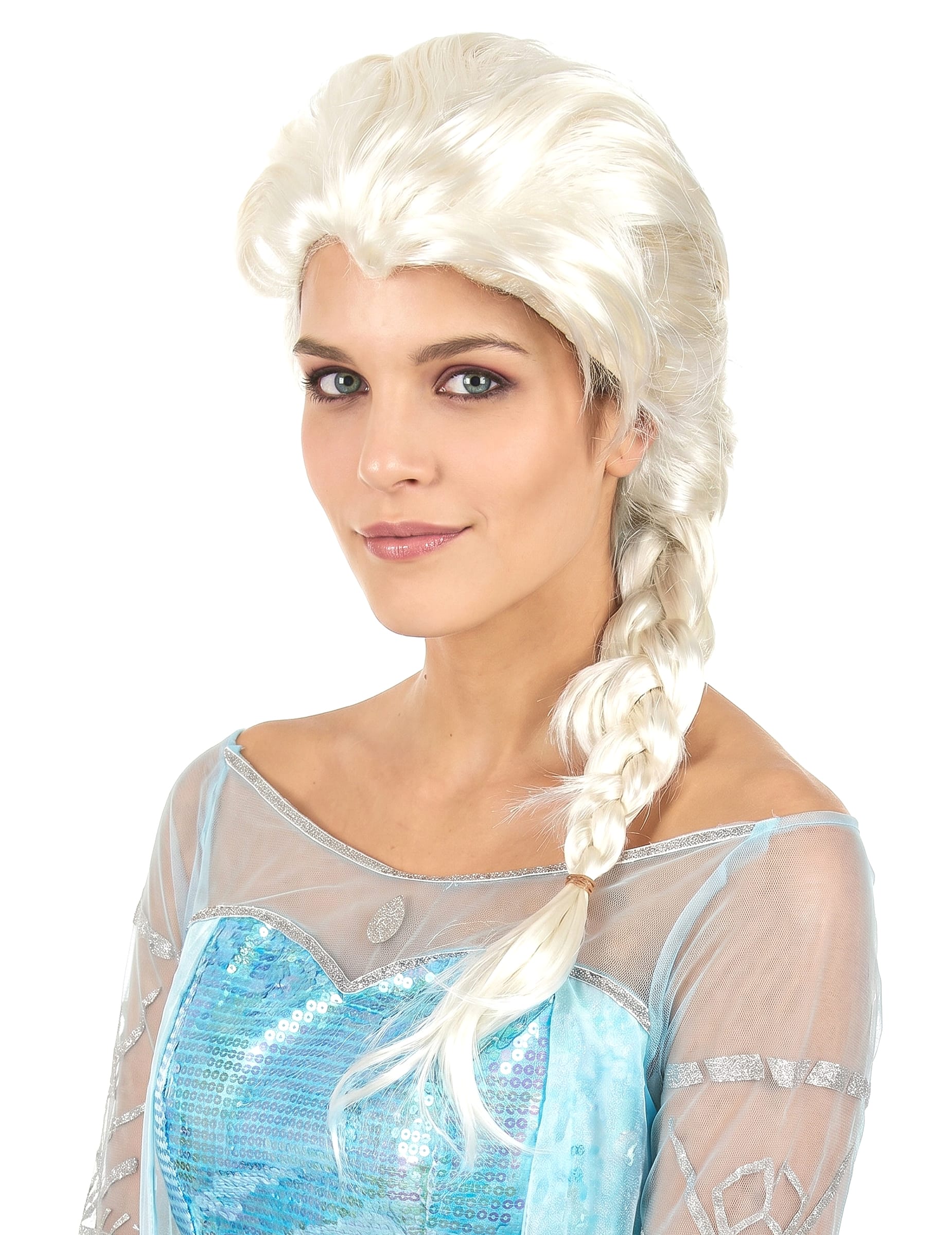 Blonde Prinzessinnenperücke mit Zopf