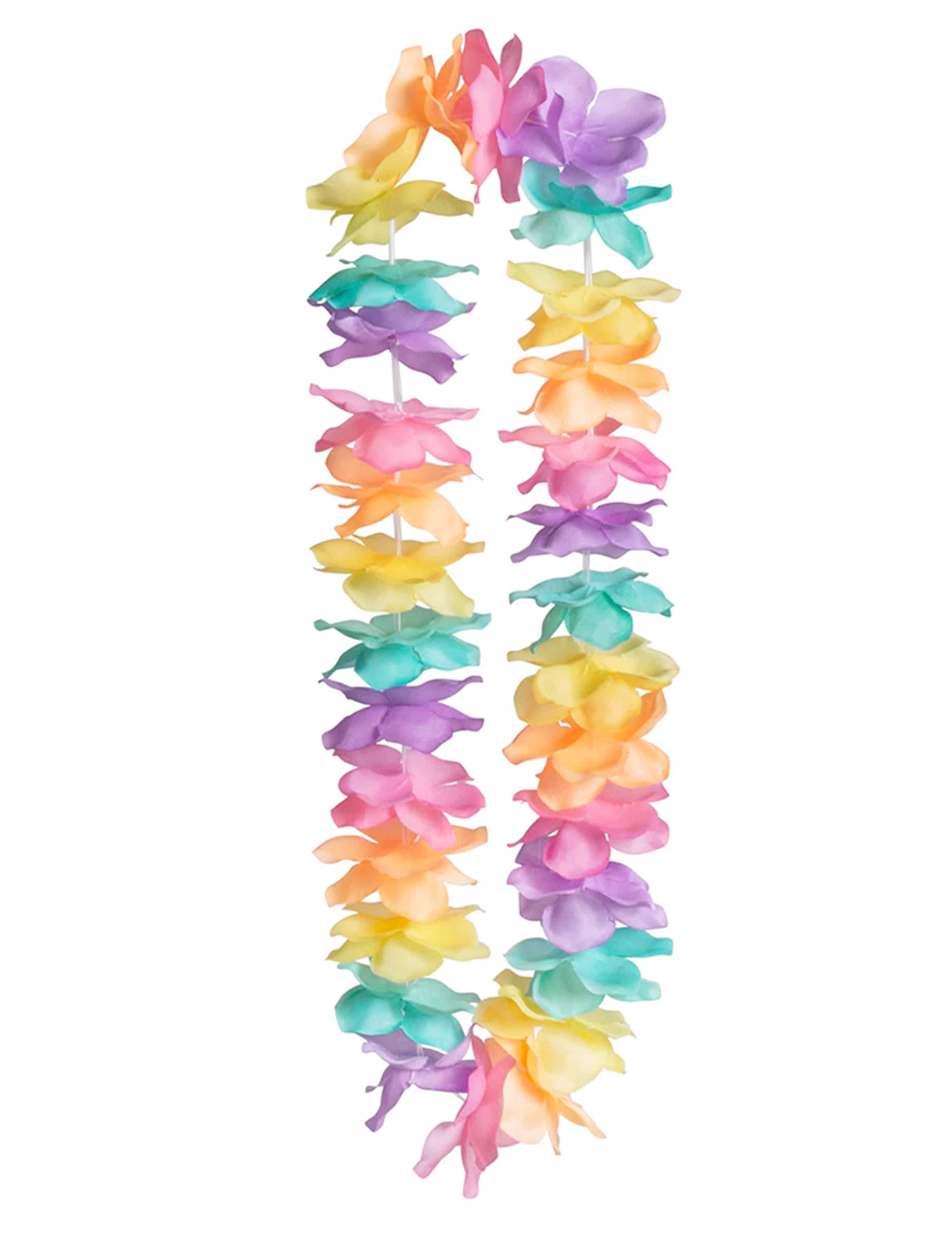 Blumenkette Hawaii Pastell für Erwachsene