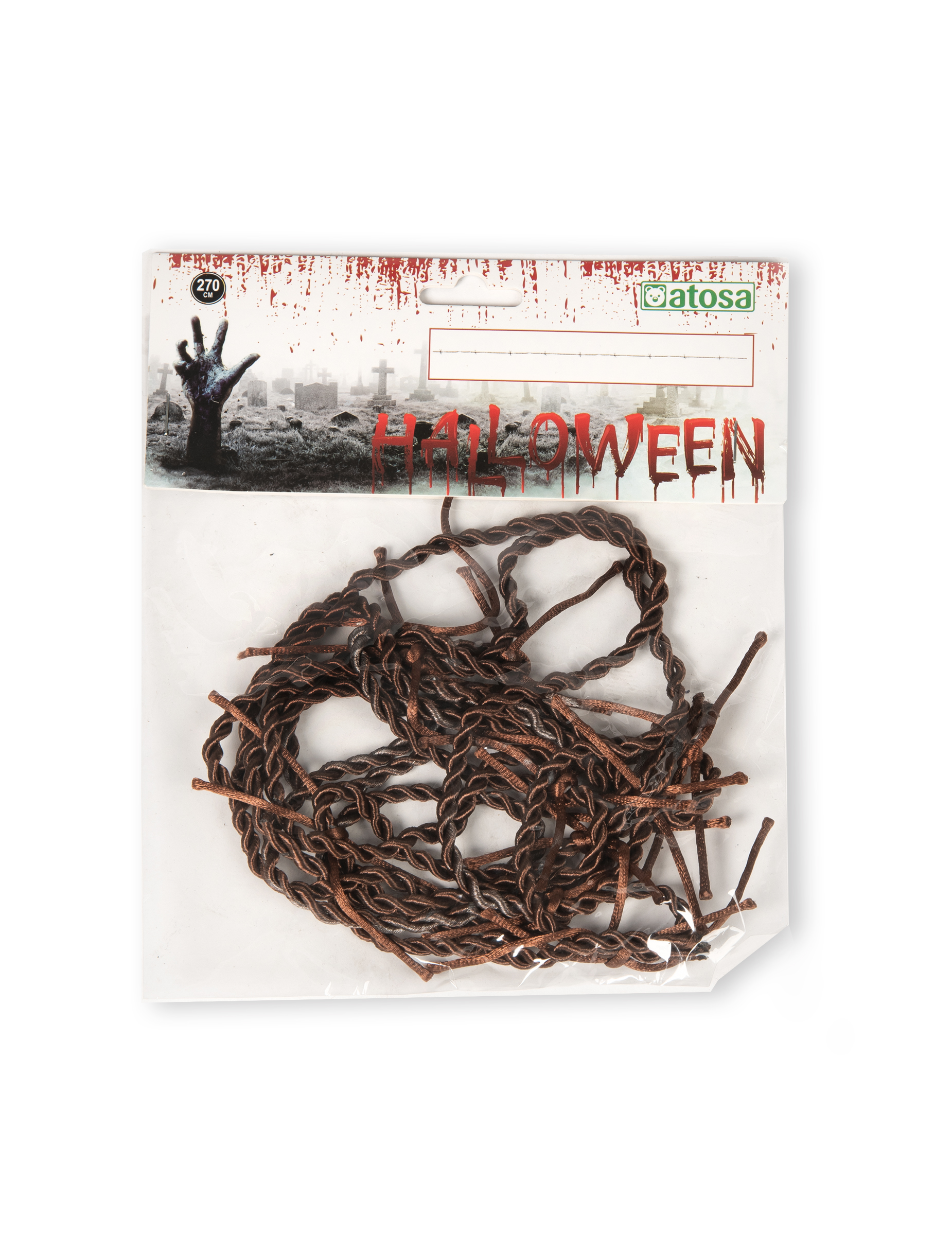 Blutiger Stacheldraht Horror-Deko für Halloween rot-silber 2