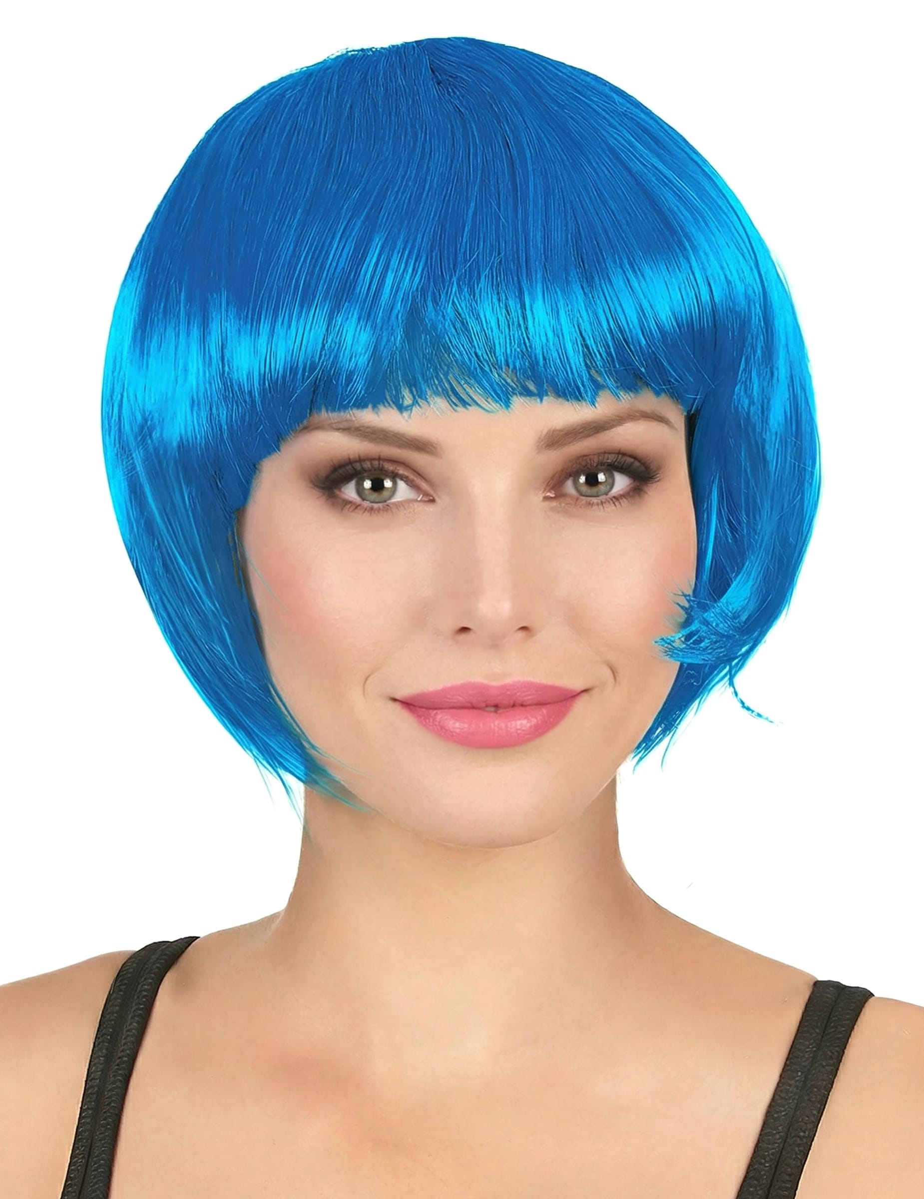Bob Perücke Karnevalsperücke blau
