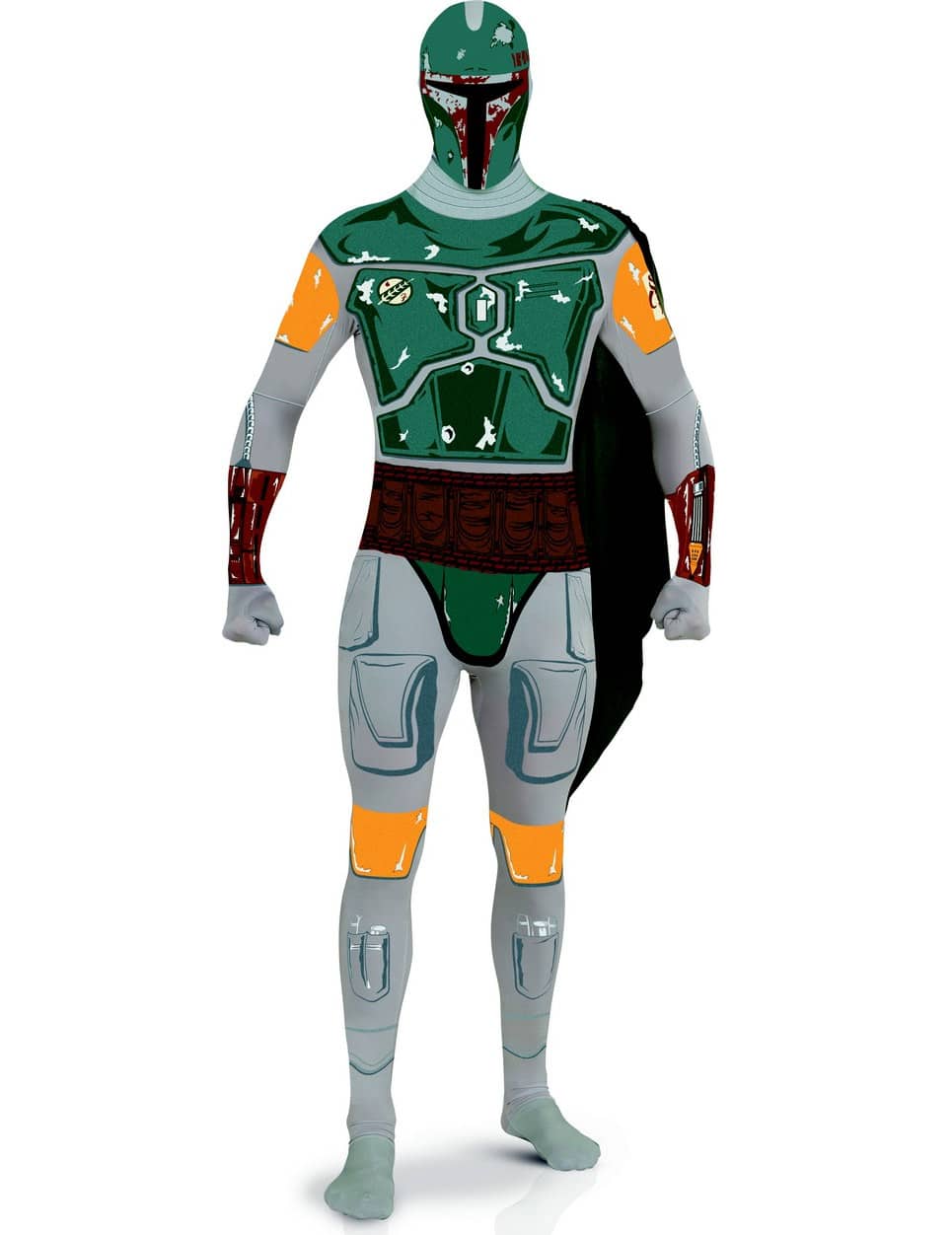 Boba Fett Second-Skin-Suit Star Wars-Kostüm weiss-grün