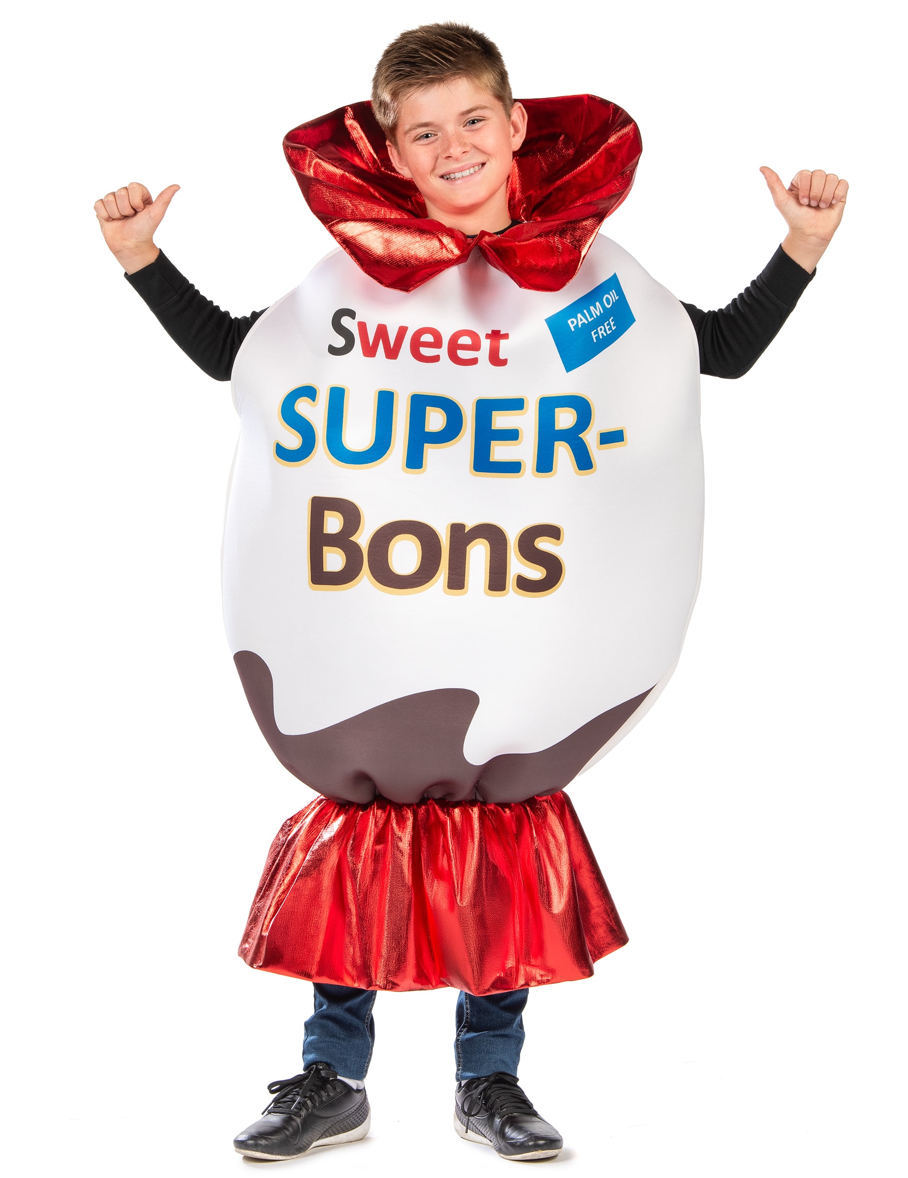 Bonbon Kostüm Kinder weiß-rot