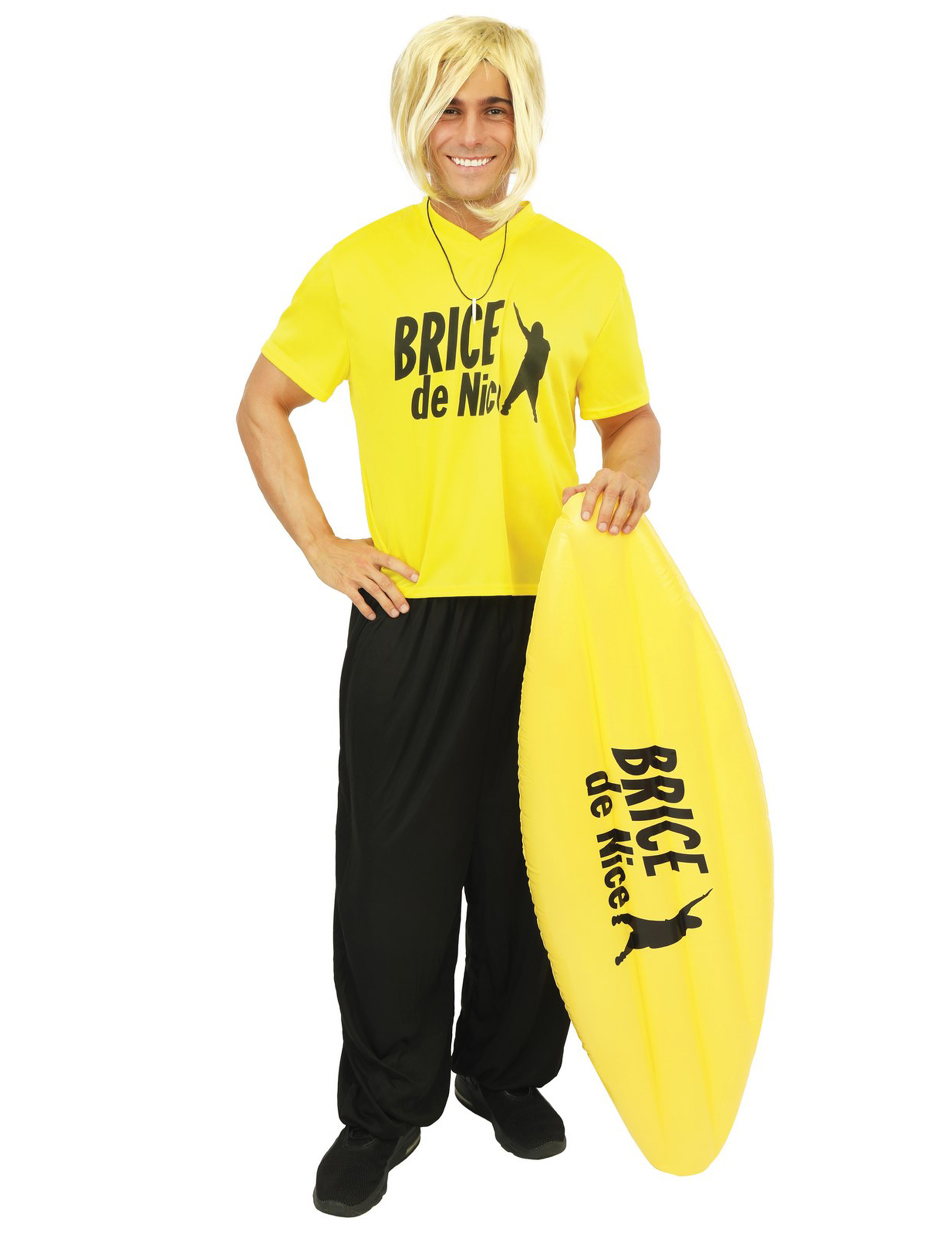 Brice de Nice Teenager-Kostüm Surfer gelb-schwarz