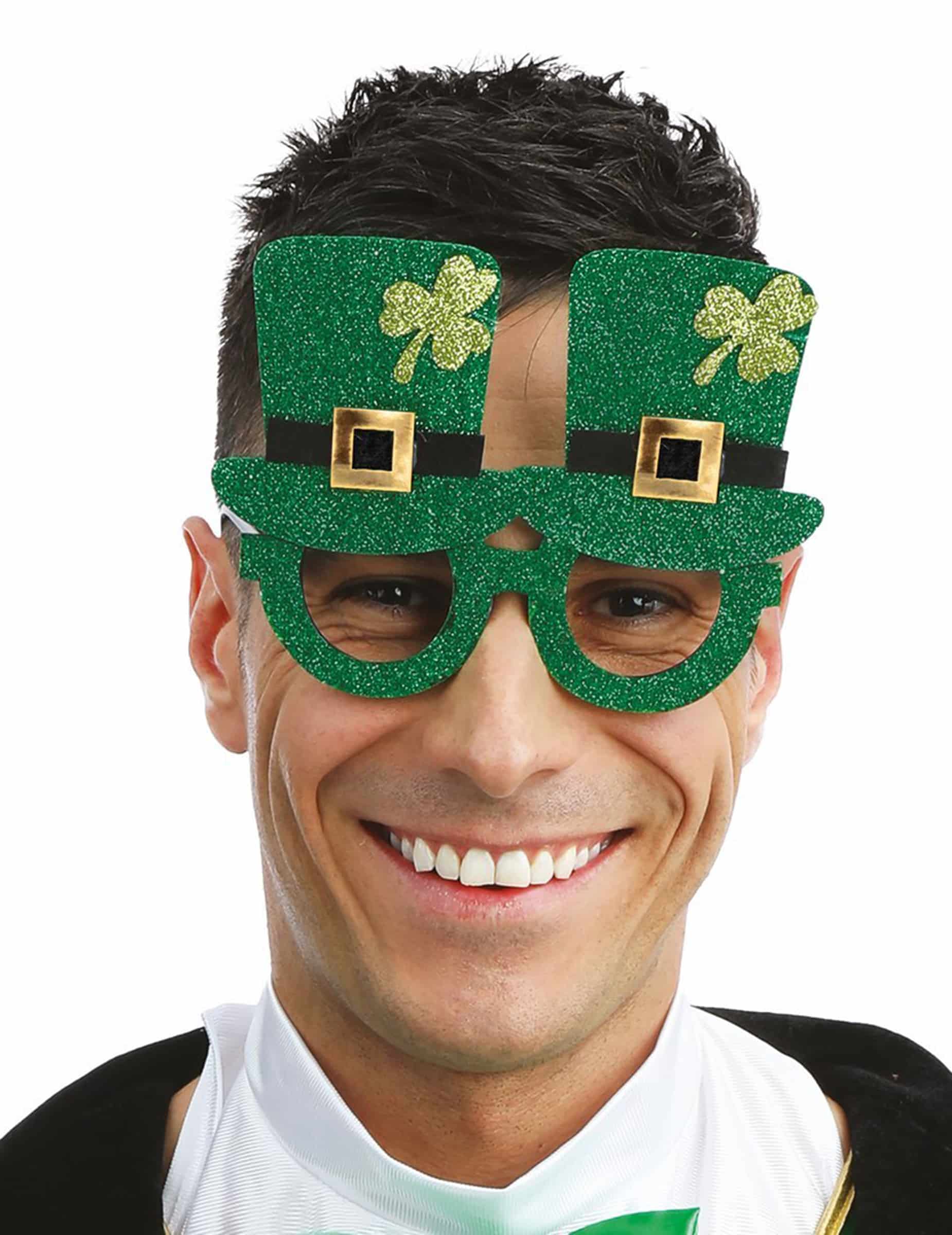 Brille Hut St. Patrick Brillen Zylinder St. Patrick Erwachsene grün