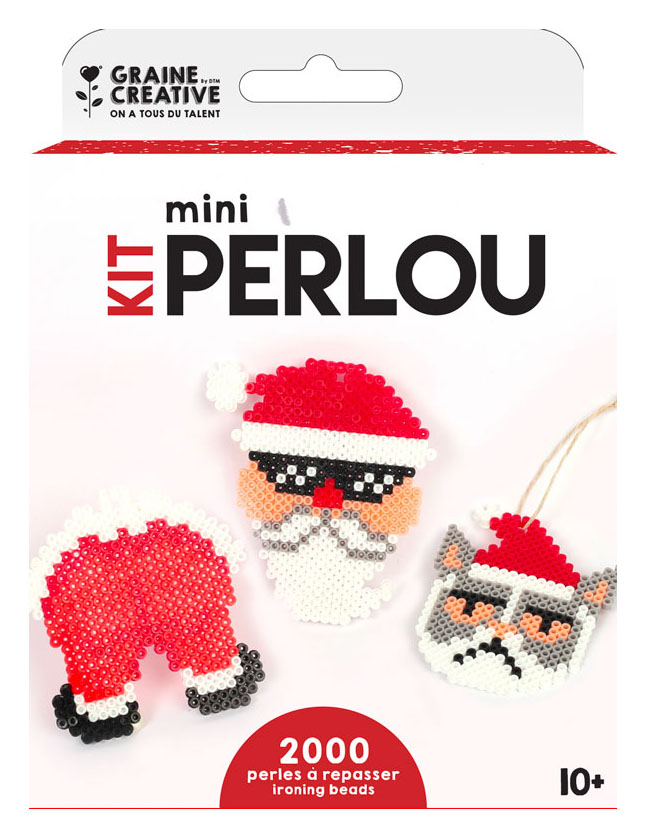 Bügelperlen-Set Weihnachtsmann DIY Bastelset 2000 Perlen