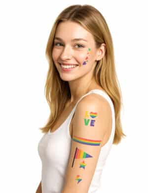Bunte Regenbogen Tattoos Pride